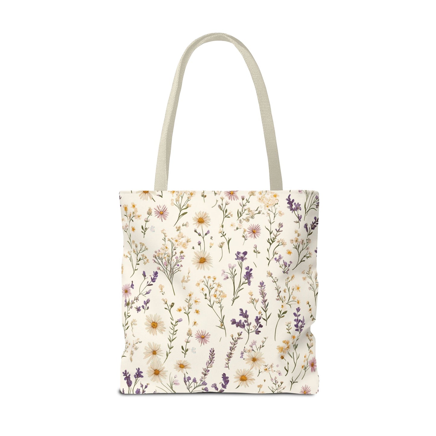 Wildflower Tote Bag - Floral Print Carryall, Nature Lover Gift, Eco-Friendly Reusable Shopping Bag, Botanical Garden Tote, Boho Chic