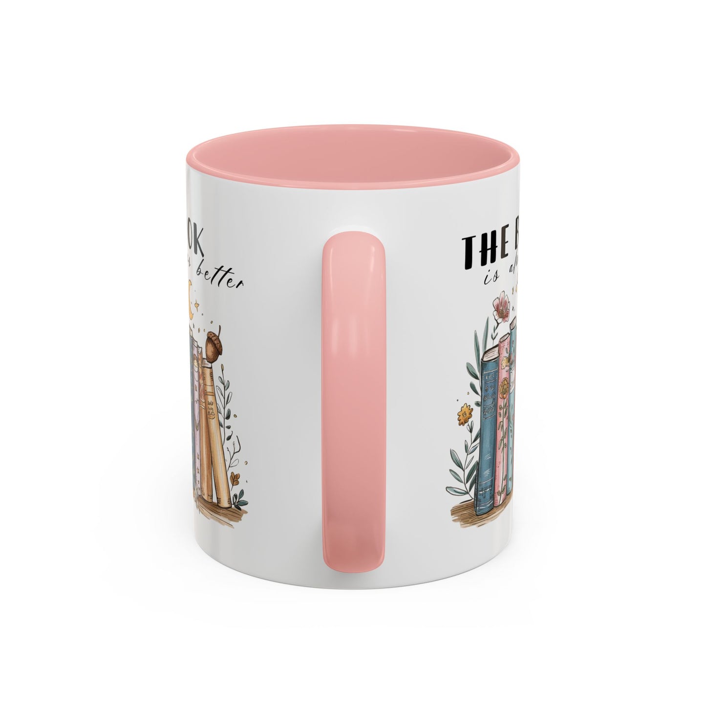 Book Lover's Accent Coffee Mug, Literary Gift, Reading Lover Mug, Cozy Coffee Cup, Bookish Coffee Mug, Ideal for Book Clubs