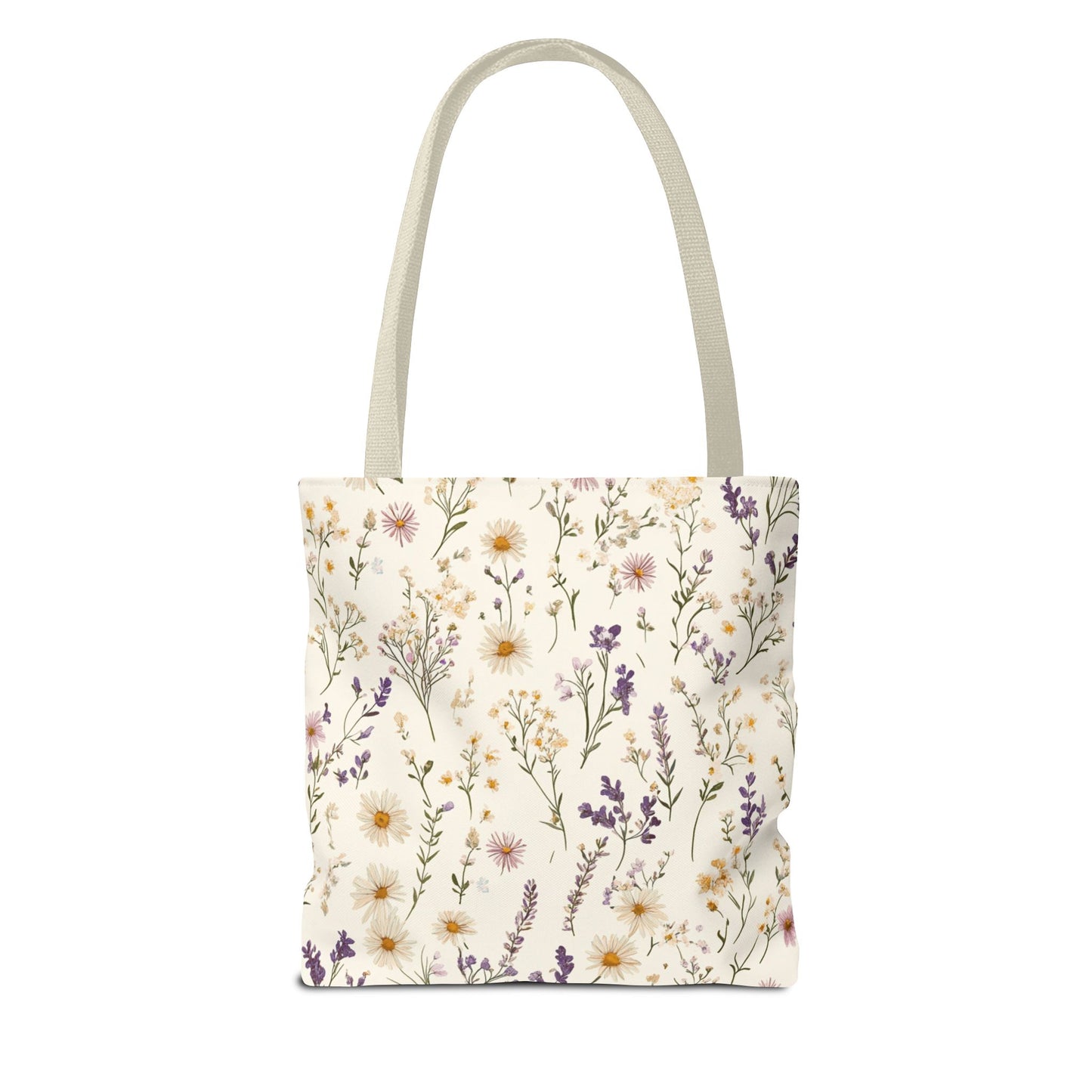 Wildflower Tote Bag - Floral Print Carryall, Nature Lover Gift, Eco-Friendly Reusable Shopping Bag, Botanical Garden Tote, Boho Chic