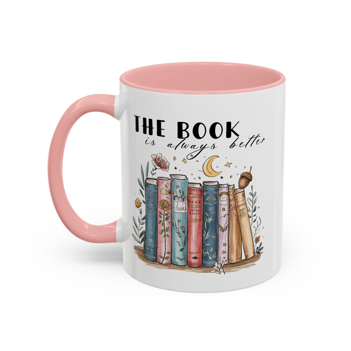 Book Lover's Accent Coffee Mug, Literary Gift, Reading Lover Mug, Cozy Coffee Cup, Bookish Coffee Mug, Ideal for Book Clubs