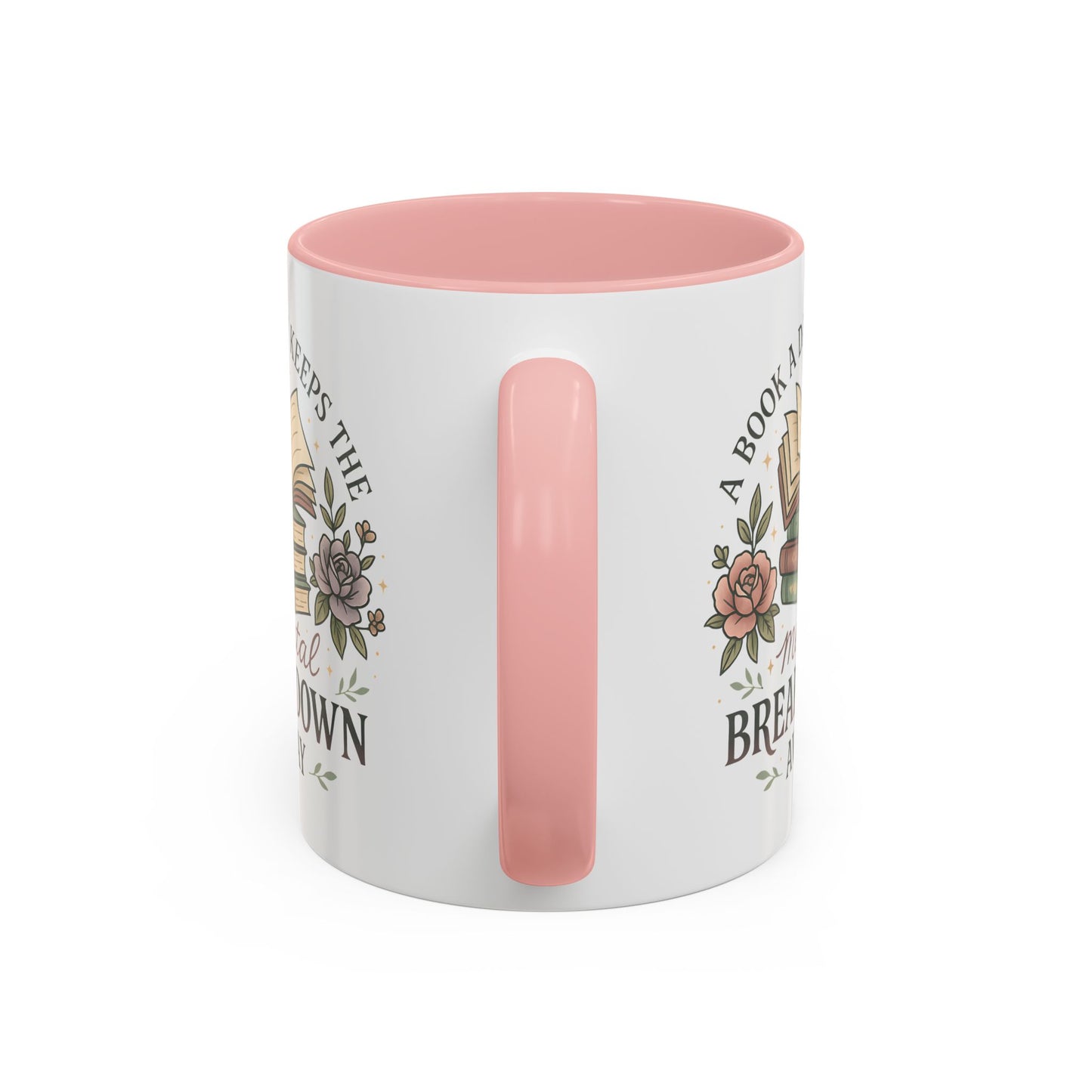 Book Lover's Accent Coffee Mug | Cozy Reading Gift | Personalized Mug | Floral Design | Perfect for Book Clubs, Birthdays, Holidays
