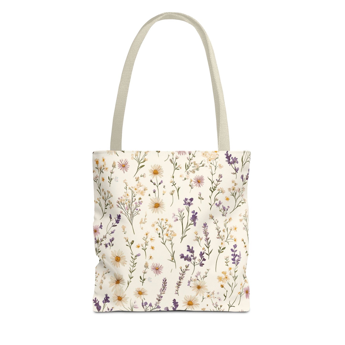 Wildflower Tote Bag - Floral Print Carryall, Nature Lover Gift, Eco-Friendly Reusable Shopping Bag, Botanical Garden Tote, Boho Chic