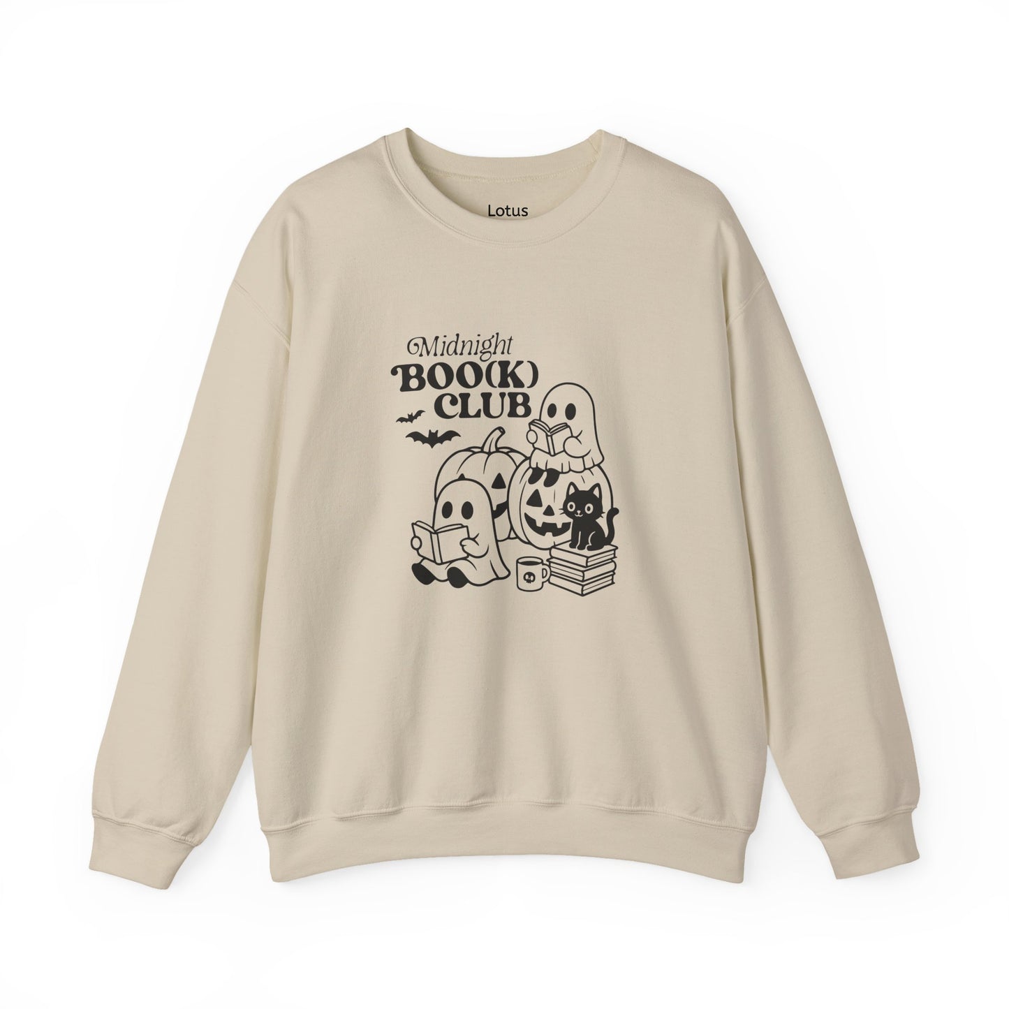 Cute Halloween Sweatshirt for Book Lovers, Ghost Club Crewneck, Cozy Fall Apparel, Perfect for Halloween Parties, Gifts for Readers