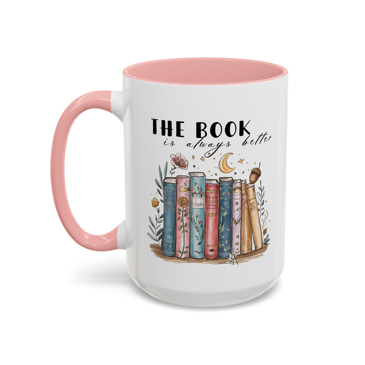 Book Lover's Accent Coffee Mug, Literary Gift, Reading Lover Mug, Cozy Coffee Cup, Bookish Coffee Mug, Ideal for Book Clubs