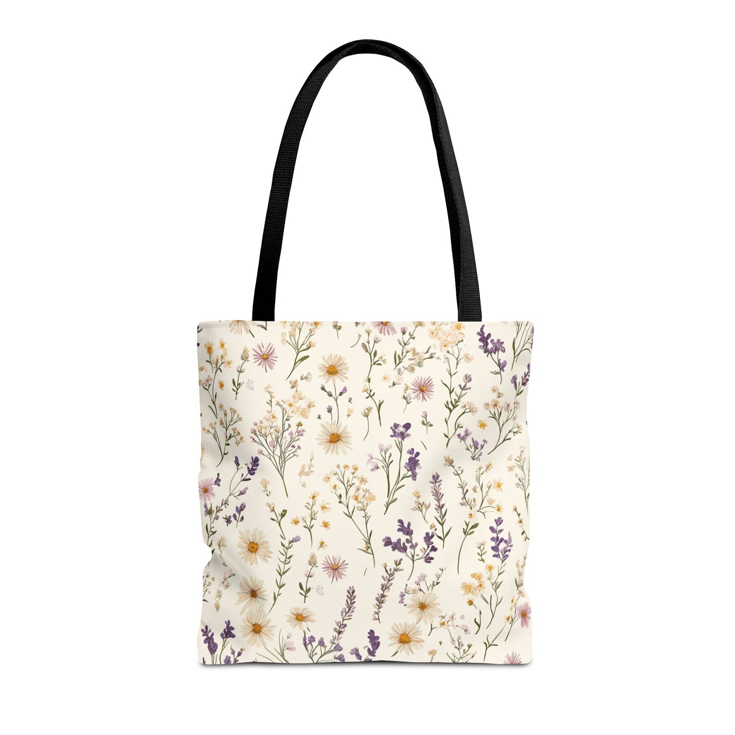 Wildflower Tote Bag - Floral Print Carryall, Nature Lover Gift, Eco-Friendly Reusable Shopping Bag, Botanical Garden Tote, Boho Chic
