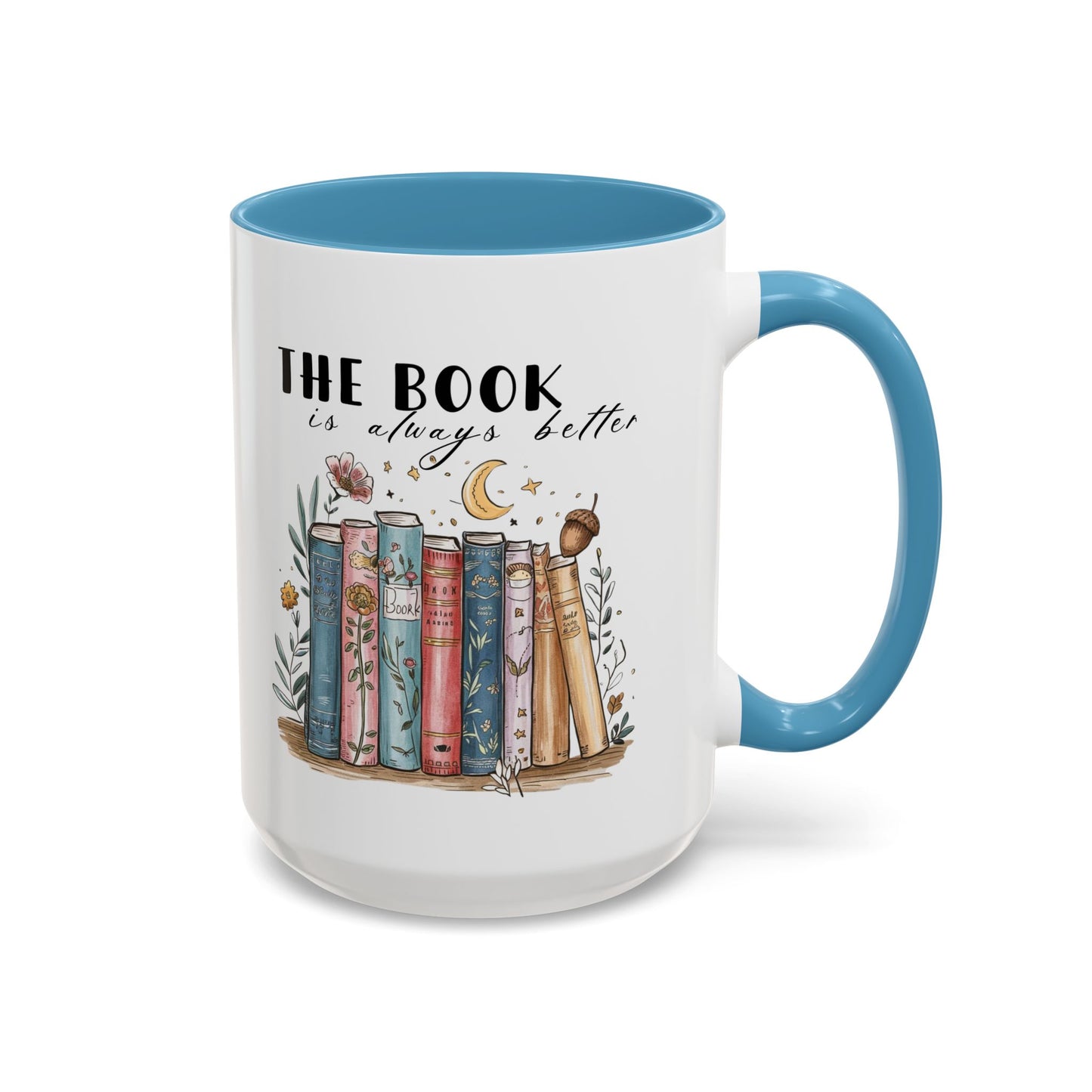Book Lover's Accent Coffee Mug, Literary Gift, Reading Lover Mug, Cozy Coffee Cup, Bookish Coffee Mug, Ideal for Book Clubs