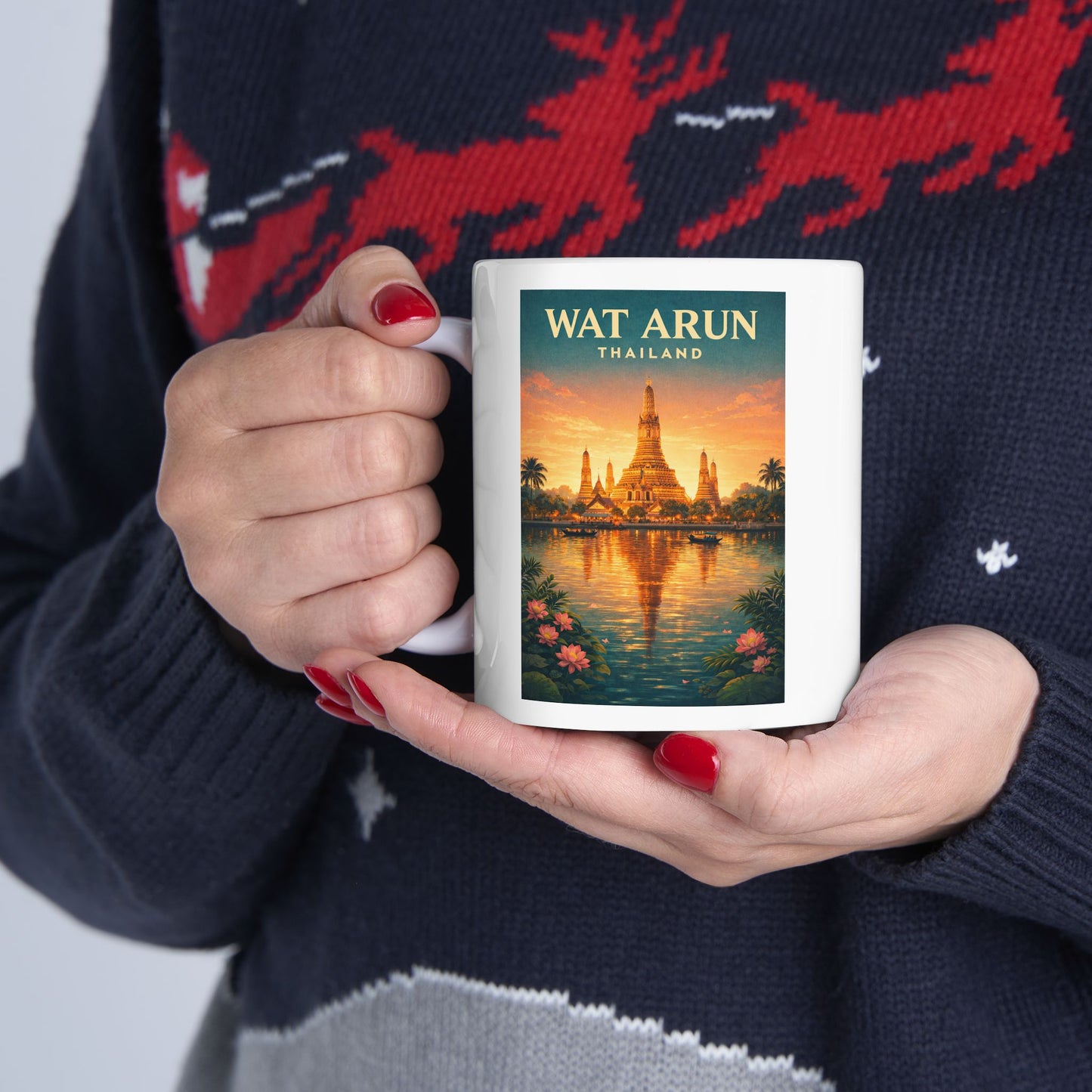 Wat Arun Mug, Bangkok Thailand Coffee Mug, Travel Ceramic Mug Gift