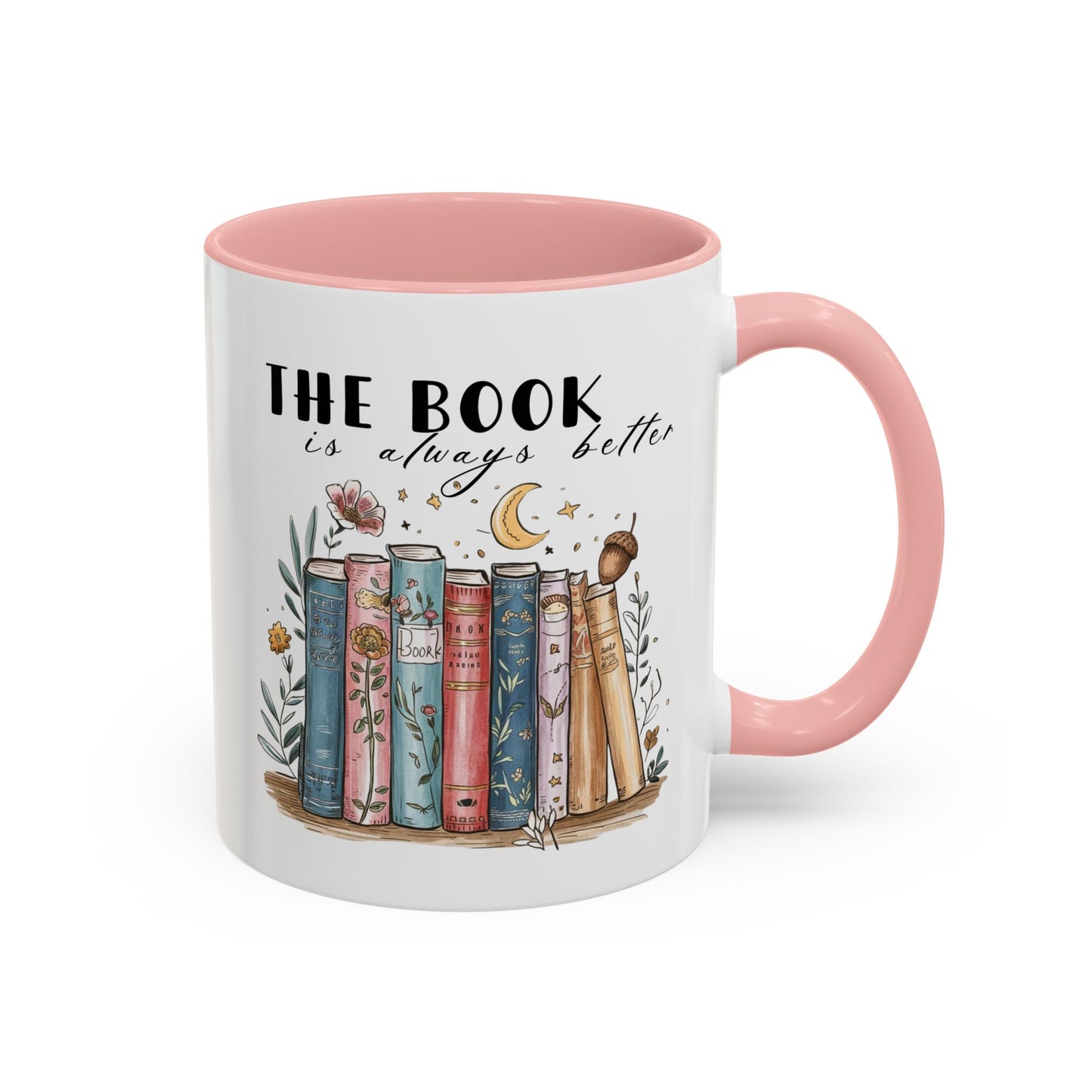Book Lover's Accent Coffee Mug, Literary Gift, Reading Lover Mug, Cozy Coffee Cup, Bookish Coffee Mug, Ideal for Book Clubs