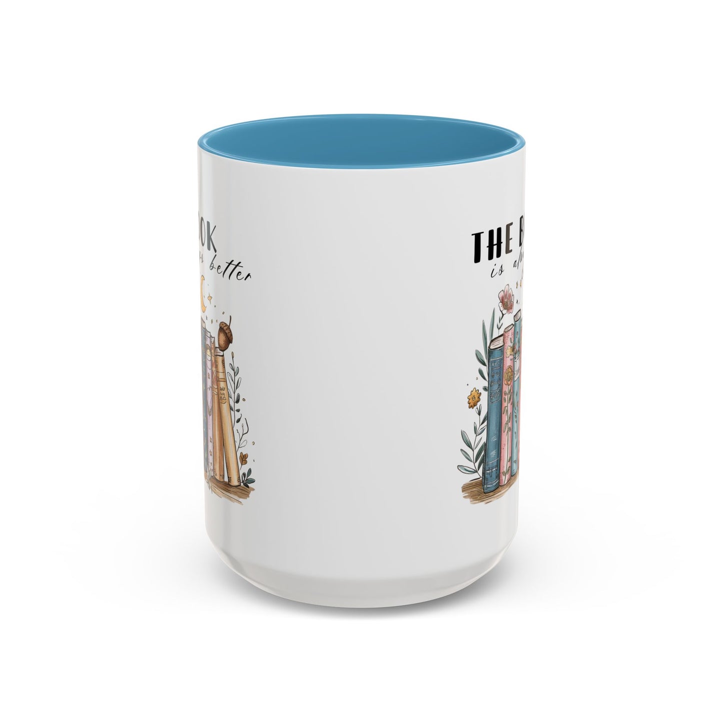 Book Lover's Accent Coffee Mug, Literary Gift, Reading Lover Mug, Cozy Coffee Cup, Bookish Coffee Mug, Ideal for Book Clubs