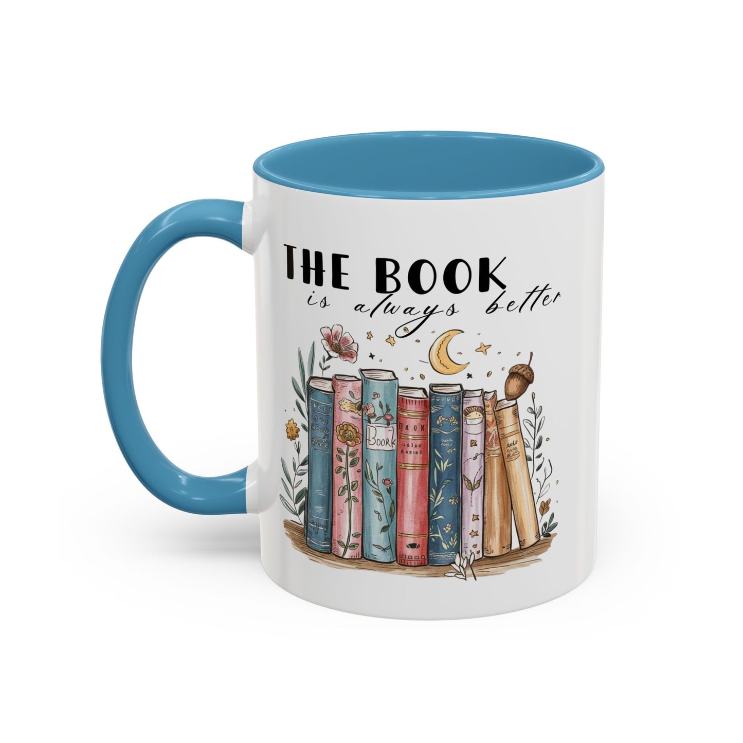 Book Lover's Accent Coffee Mug, Literary Gift, Reading Lover Mug, Cozy Coffee Cup, Bookish Coffee Mug, Ideal for Book Clubs