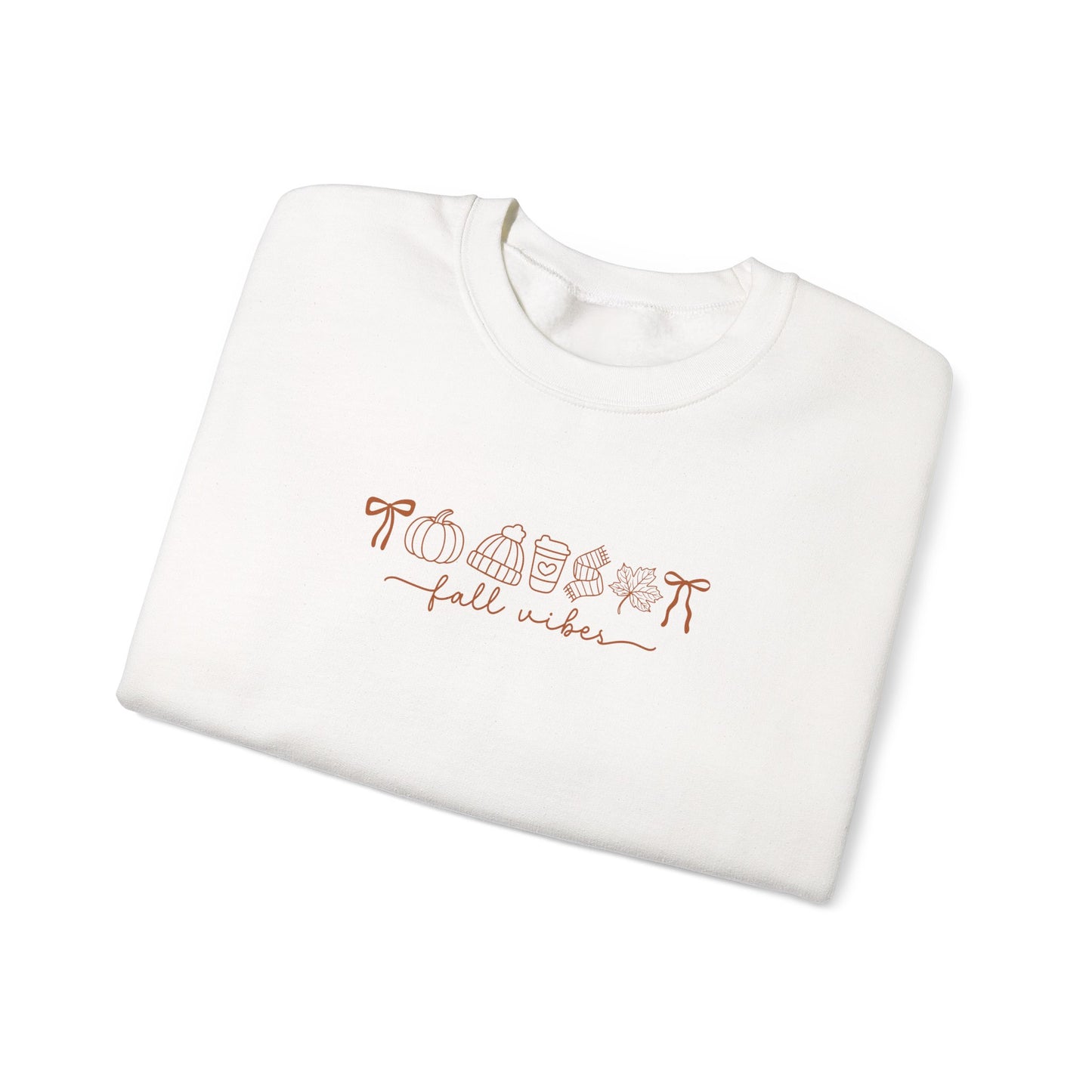 Cozy Fall Vibes Sweatshirt - Crewneck with Seasonal Design, Perfect for Autumn Gatherings, Thanksgiving, Casual Outings