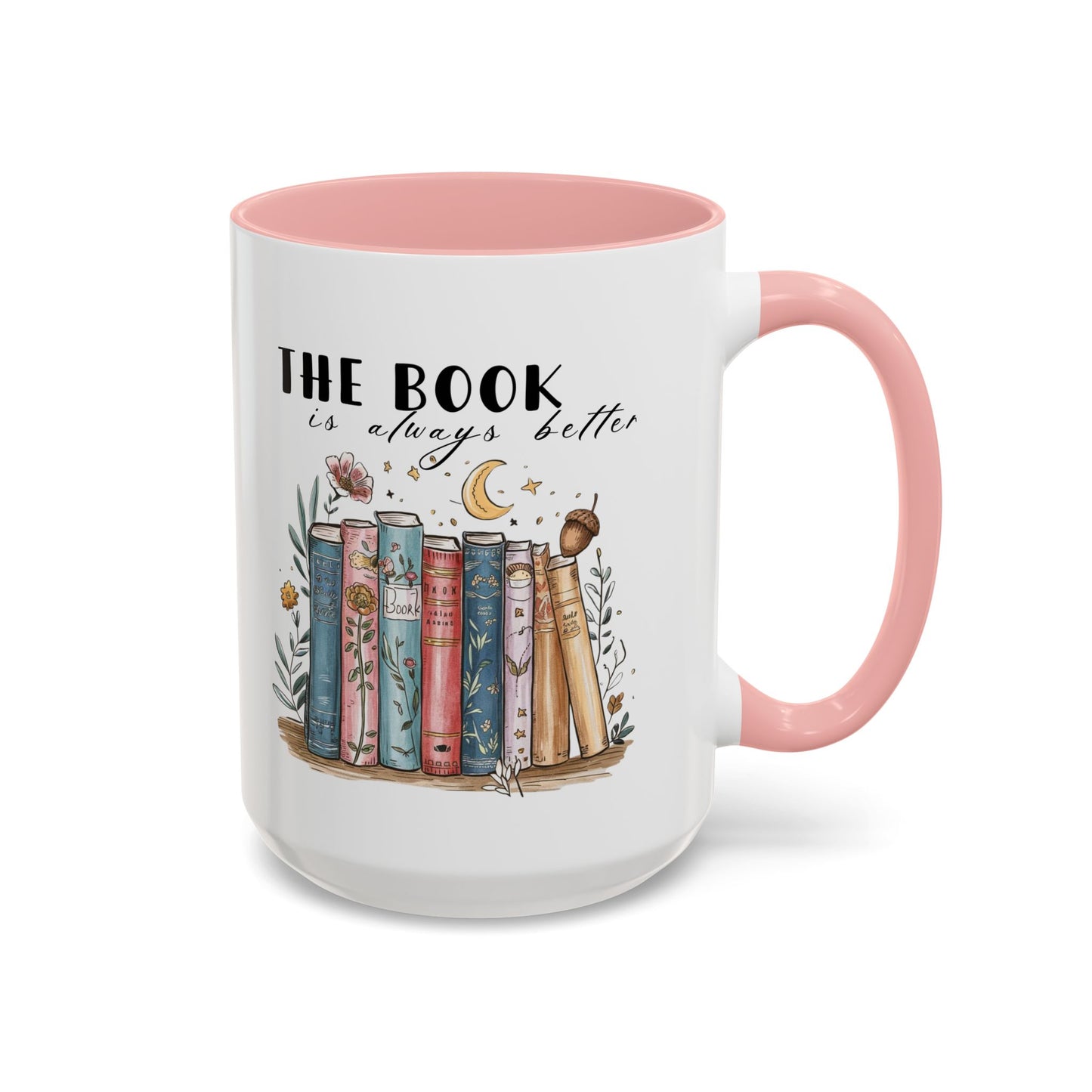 Book Lover's Accent Coffee Mug, Literary Gift, Reading Lover Mug, Cozy Coffee Cup, Bookish Coffee Mug, Ideal for Book Clubs