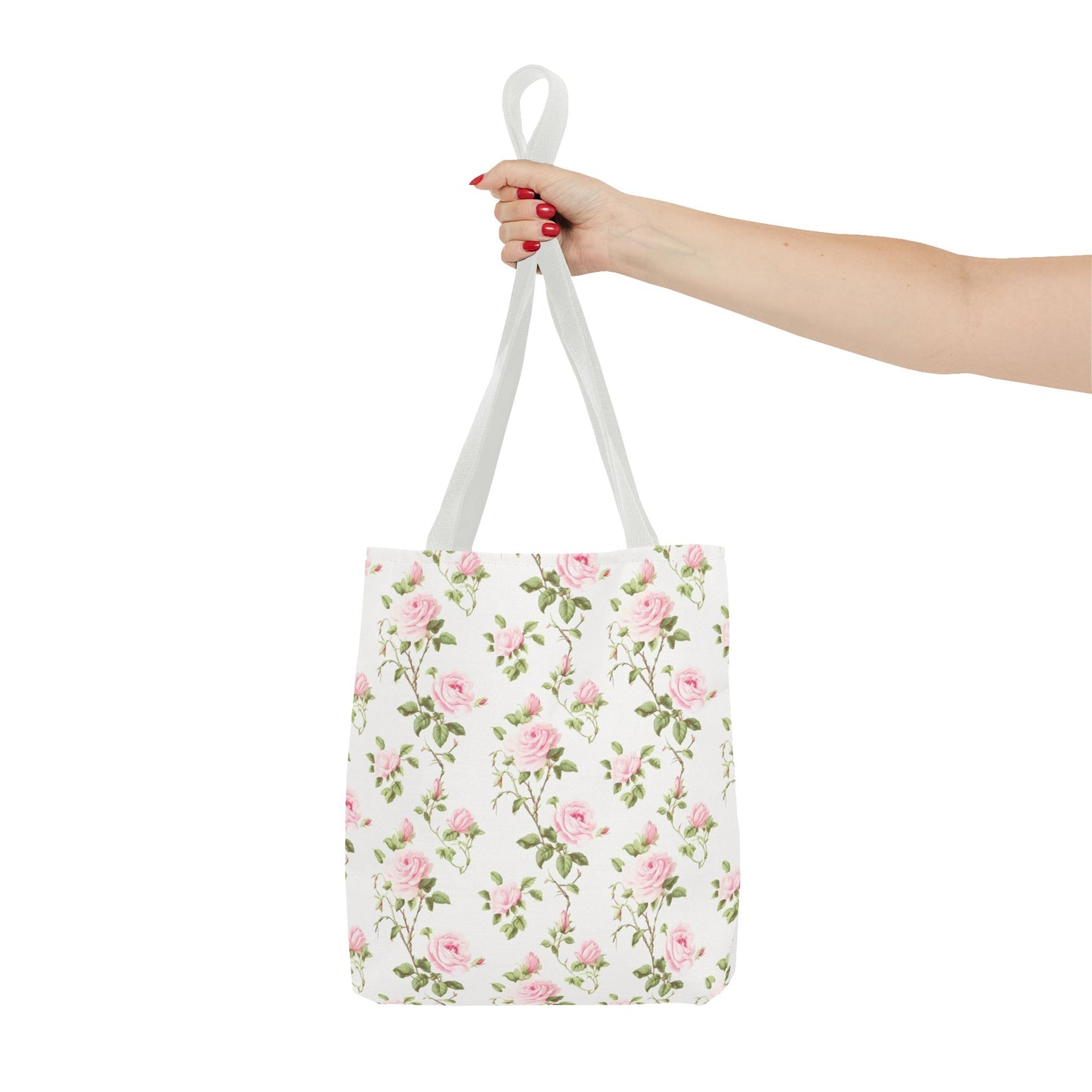 Floral Tote Bag - Chic Rose Pattern, Everyday Shopper, Eco-Friendly Gift, Mother's Day, Spring Picnic, Beach Accessory
