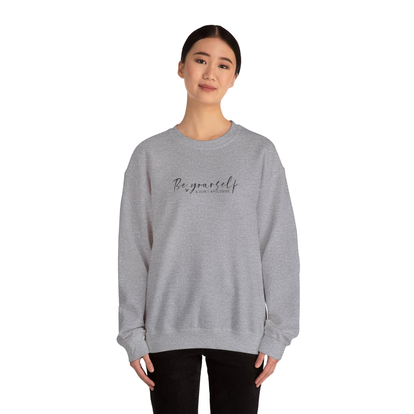 Be Yourself - Inspirational Crewneck Sweatshirt, Comfortable Unisex Apparel for Everyday Wear, Gift, Self-Care