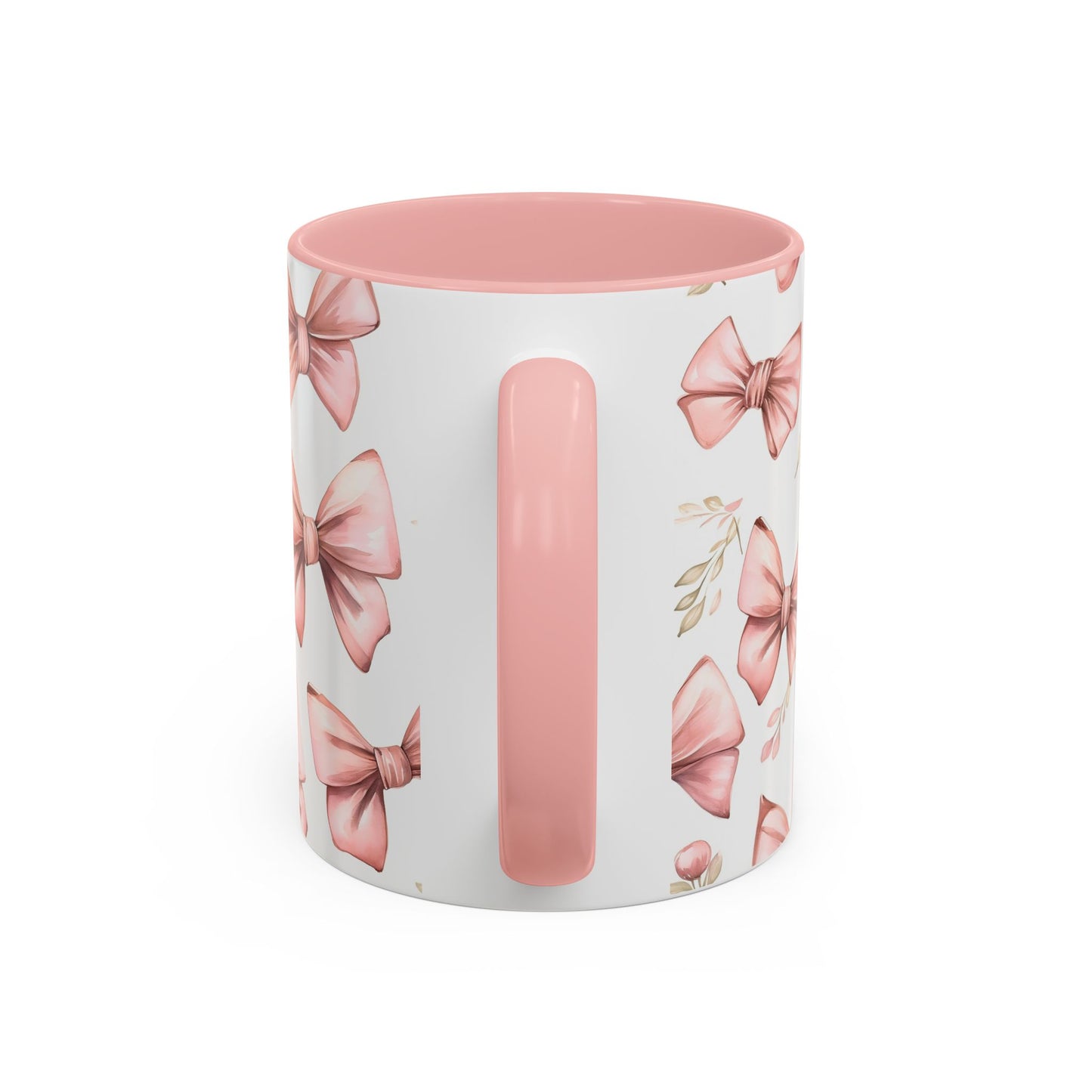 Pink Bows Coffee Mug, Blush Pink Mug, Boho Kitchen Decor, Boho Chic Mug, Bohemian Mug, Gift for Coffee Lover