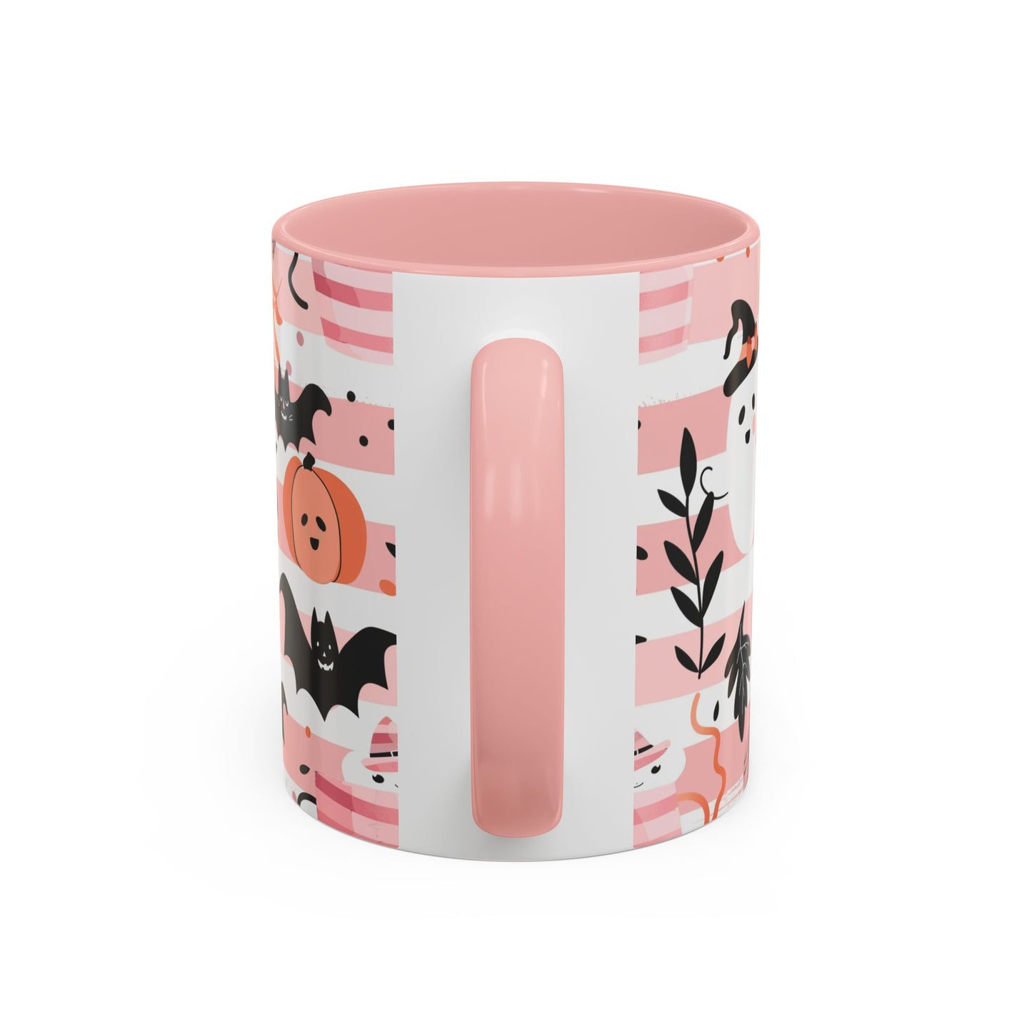 Cute Halloween Coffee Mug for Spooky Vibes, Ghosts & Bats, Ceramic Travel Mug for Fall, Halloween Decor, Gift for Coffee Lovers