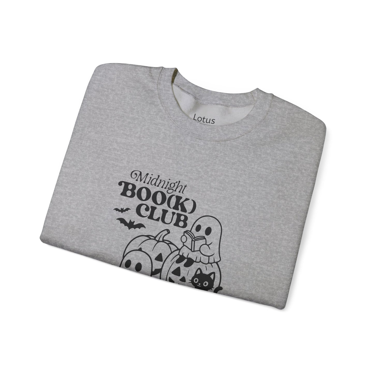 Cute Halloween Sweatshirt for Book Lovers, Ghost Club Crewneck, Cozy Fall Apparel, Perfect for Halloween Parties, Gifts for Readers