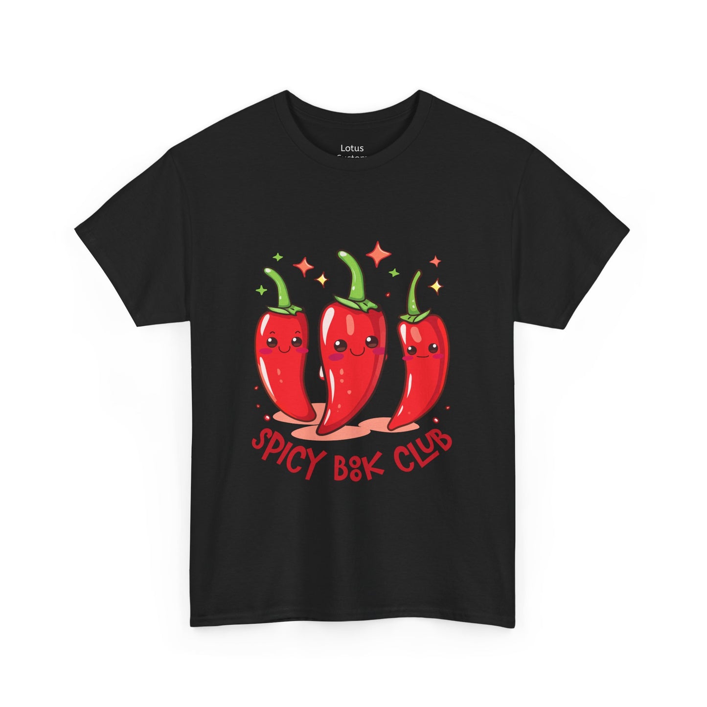 Spicy Book Club Unisex Heavy Cotton T-Shirt, Funny T-Shirt, Chili Pepper Shirt, Gift for Foodies, Casual Wear, Summer Fashion