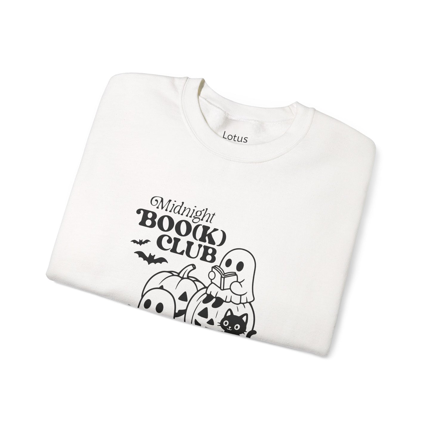 Cute Halloween Sweatshirt for Book Lovers, Ghost Club Crewneck, Cozy Fall Apparel, Perfect for Halloween Parties, Gifts for Readers