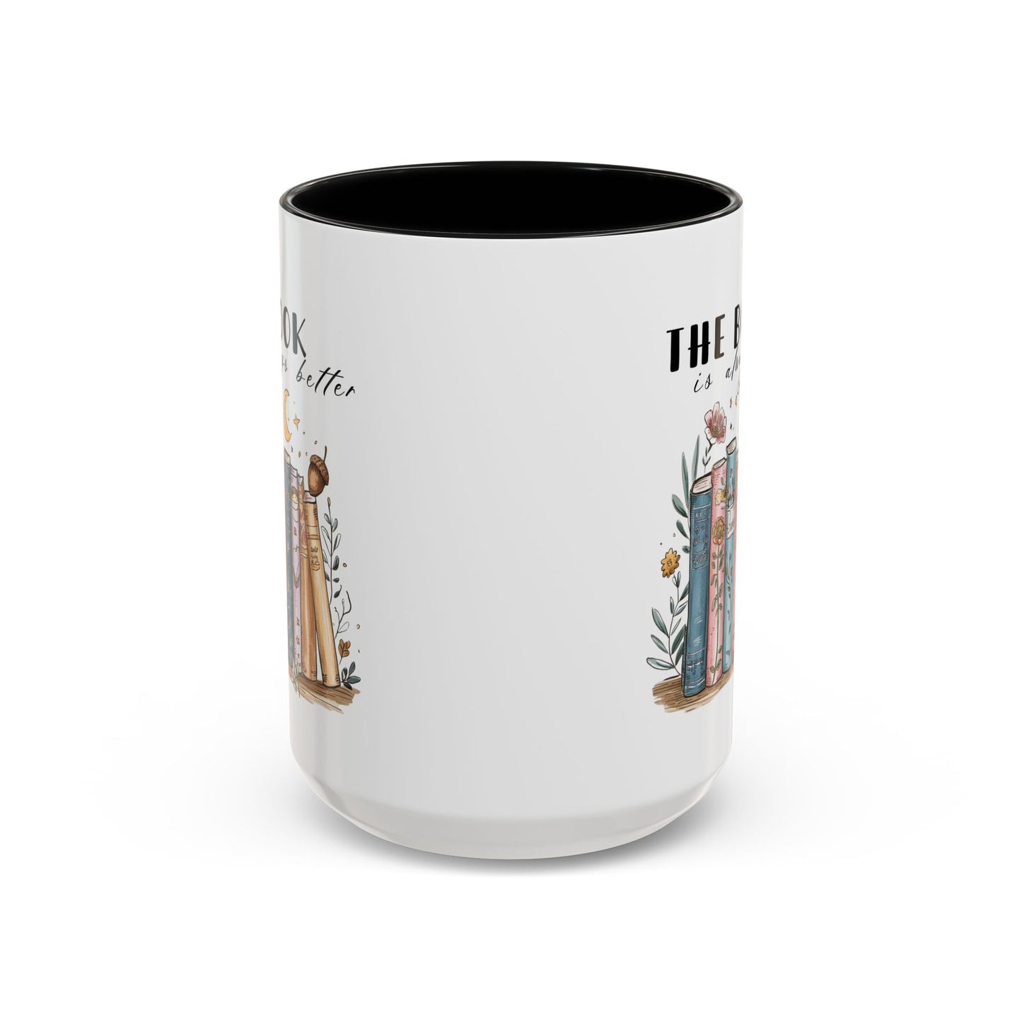 Book Lover's Accent Coffee Mug, Literary Gift, Reading Lover Mug, Cozy Coffee Cup, Bookish Coffee Mug, Ideal for Book Clubs