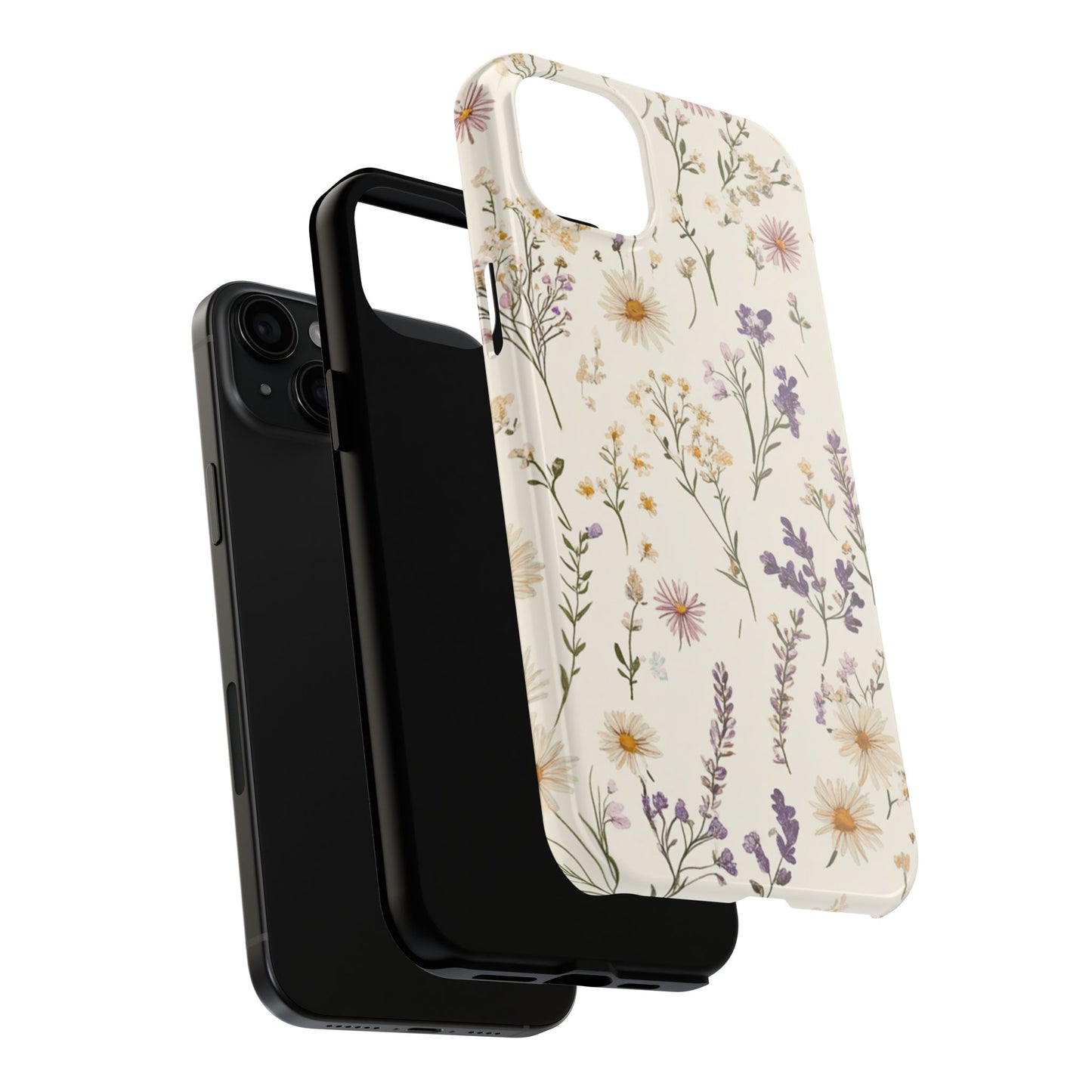 Wildflower Tough Phone Cases | Floral Design | Durable iPhone Cover, Gift for Her, Spring Accessories, Nature-Inspired