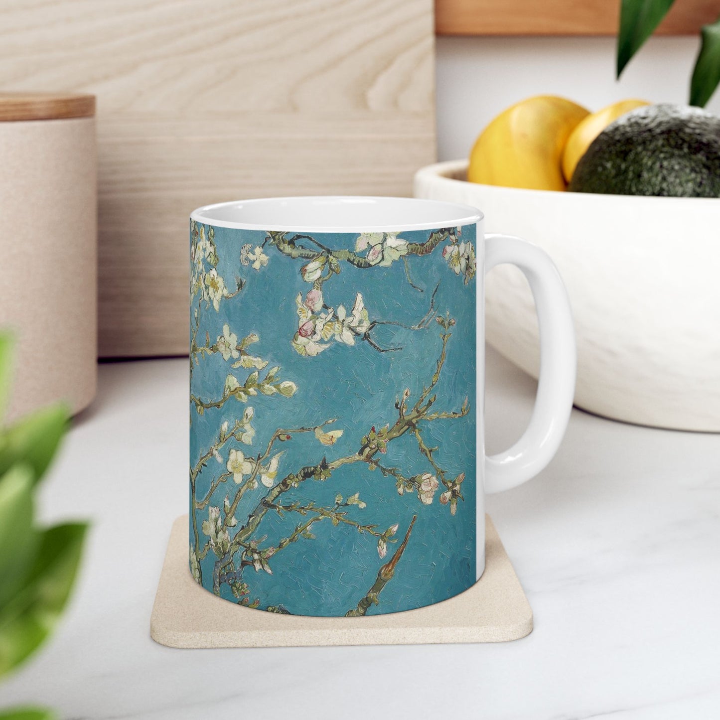 Vincent Van Gogh Almond Blossom Ceramic Mug, (11oz, 15oz)