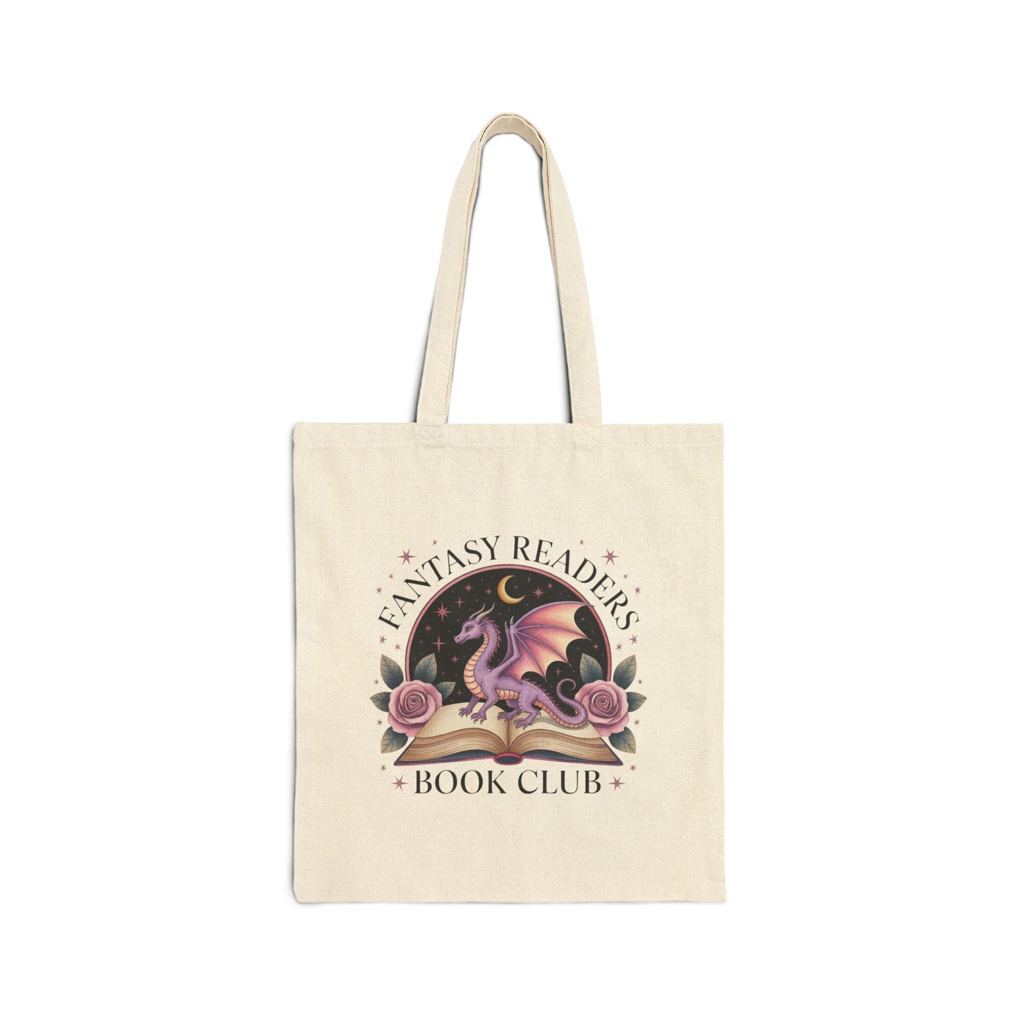 Fantasy Readers Book Club Tote Bag | Perfect for Book Lovers, Gift for Readers, Literary Tote, Dragon Design, Eco-Friendly Bag