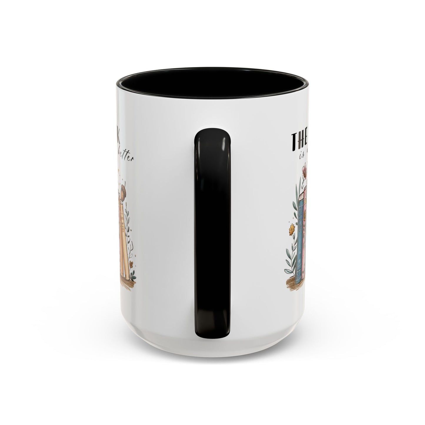 Book Lover's Accent Coffee Mug, Literary Gift, Reading Lover Mug, Cozy Coffee Cup, Bookish Coffee Mug, Ideal for Book Clubs