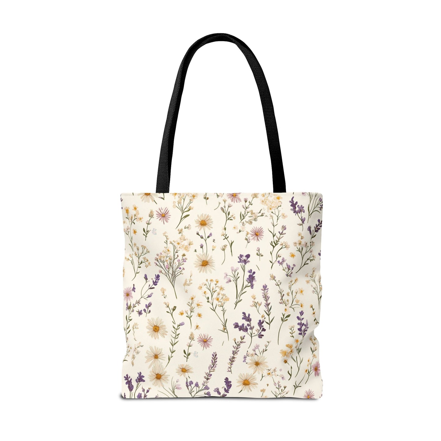 Wildflower Tote Bag - Floral Print Carryall, Nature Lover Gift, Eco-Friendly Reusable Shopping Bag, Botanical Garden Tote, Boho Chic