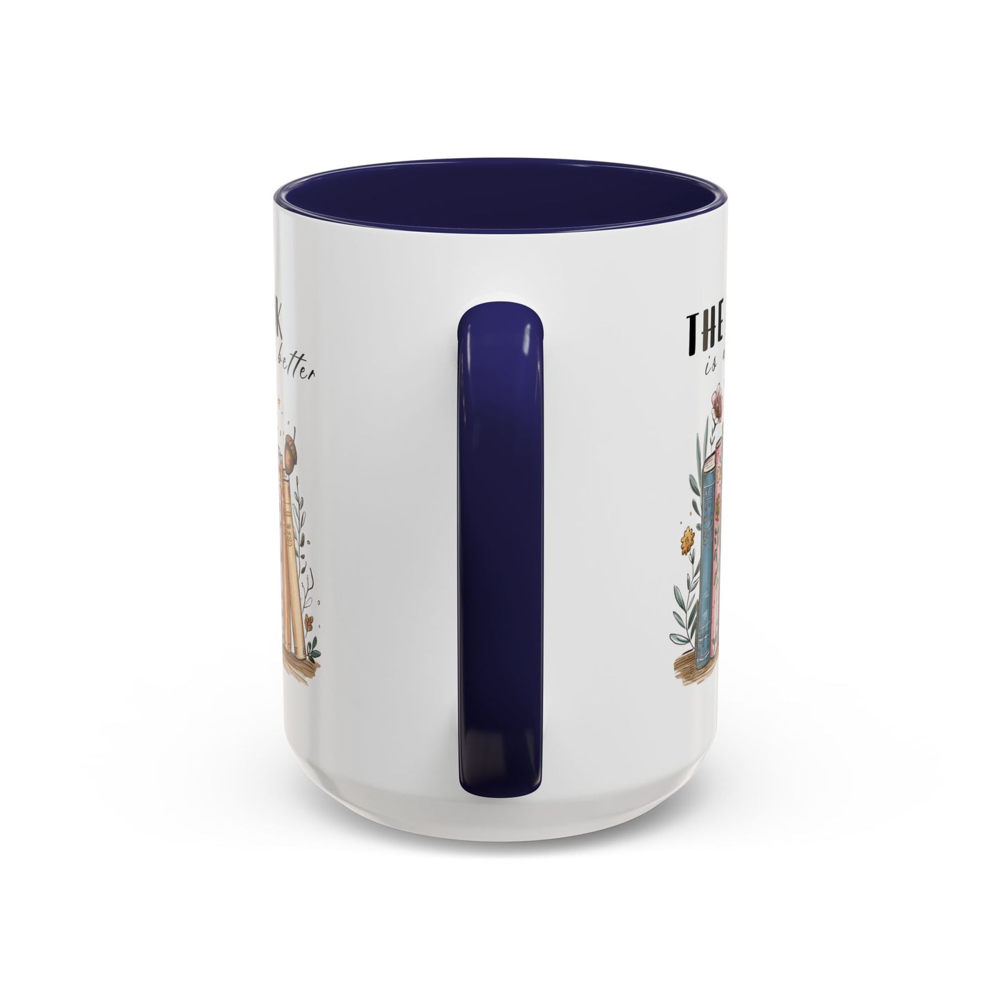 Book Lover's Accent Coffee Mug, Literary Gift, Reading Lover Mug, Cozy Coffee Cup, Bookish Coffee Mug, Ideal for Book Clubs