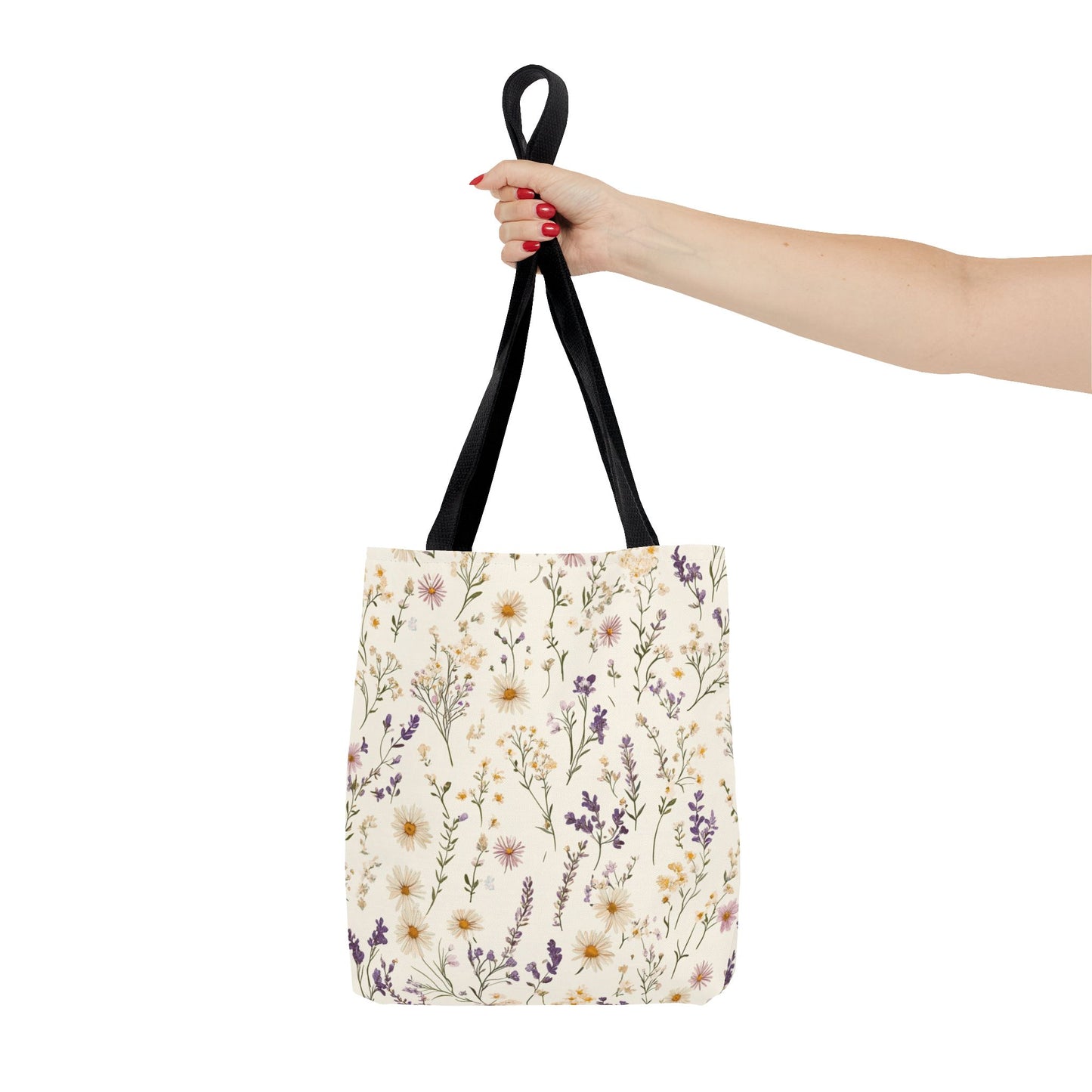 Wildflower Tote Bag - Floral Print Carryall, Nature Lover Gift, Eco-Friendly Reusable Shopping Bag, Botanical Garden Tote, Boho Chic