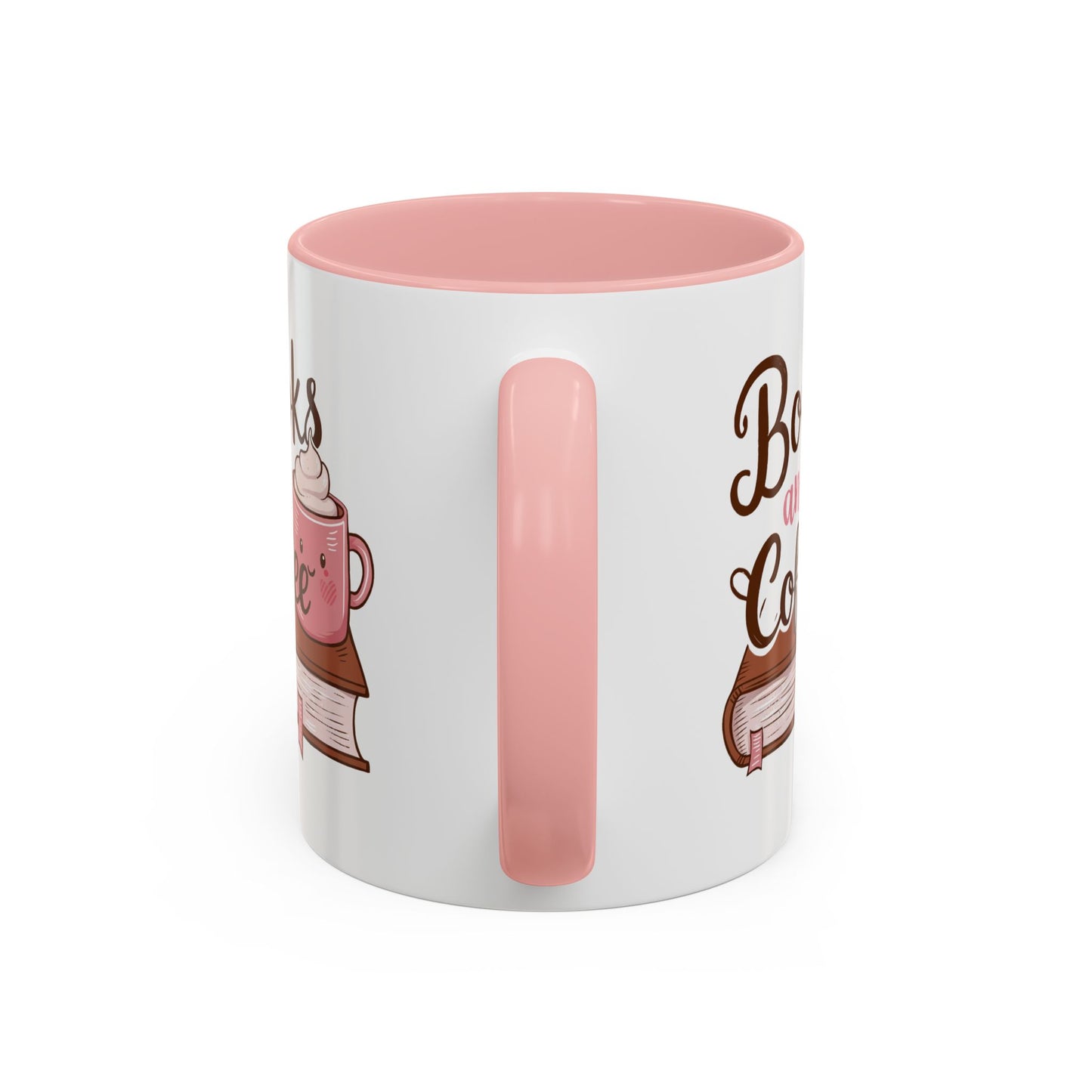 Books and Coffee Accent Mug - Cozy Gift for Book Lovers, Cute Coffee Cup, Reading Accessories, Literary Theme, Perfect for Holidays