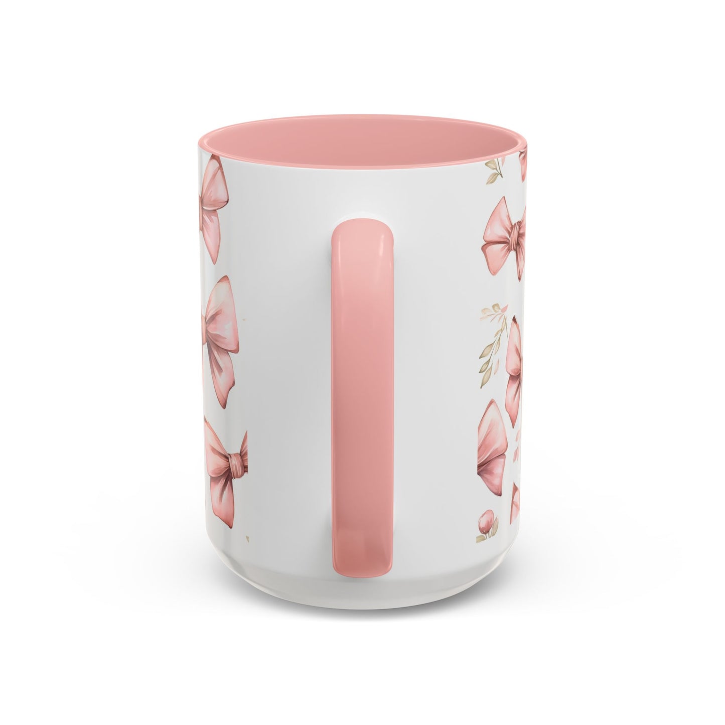 Pink Bows Coffee Mug, Blush Pink Mug, Boho Kitchen Decor, Boho Chic Mug, Bohemian Mug, Gift for Coffee Lover