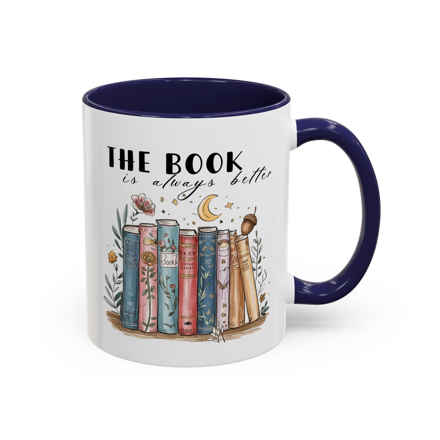 Book Lover's Accent Coffee Mug, Literary Gift, Reading Lover Mug, Cozy Coffee Cup, Bookish Coffee Mug, Ideal for Book Clubs