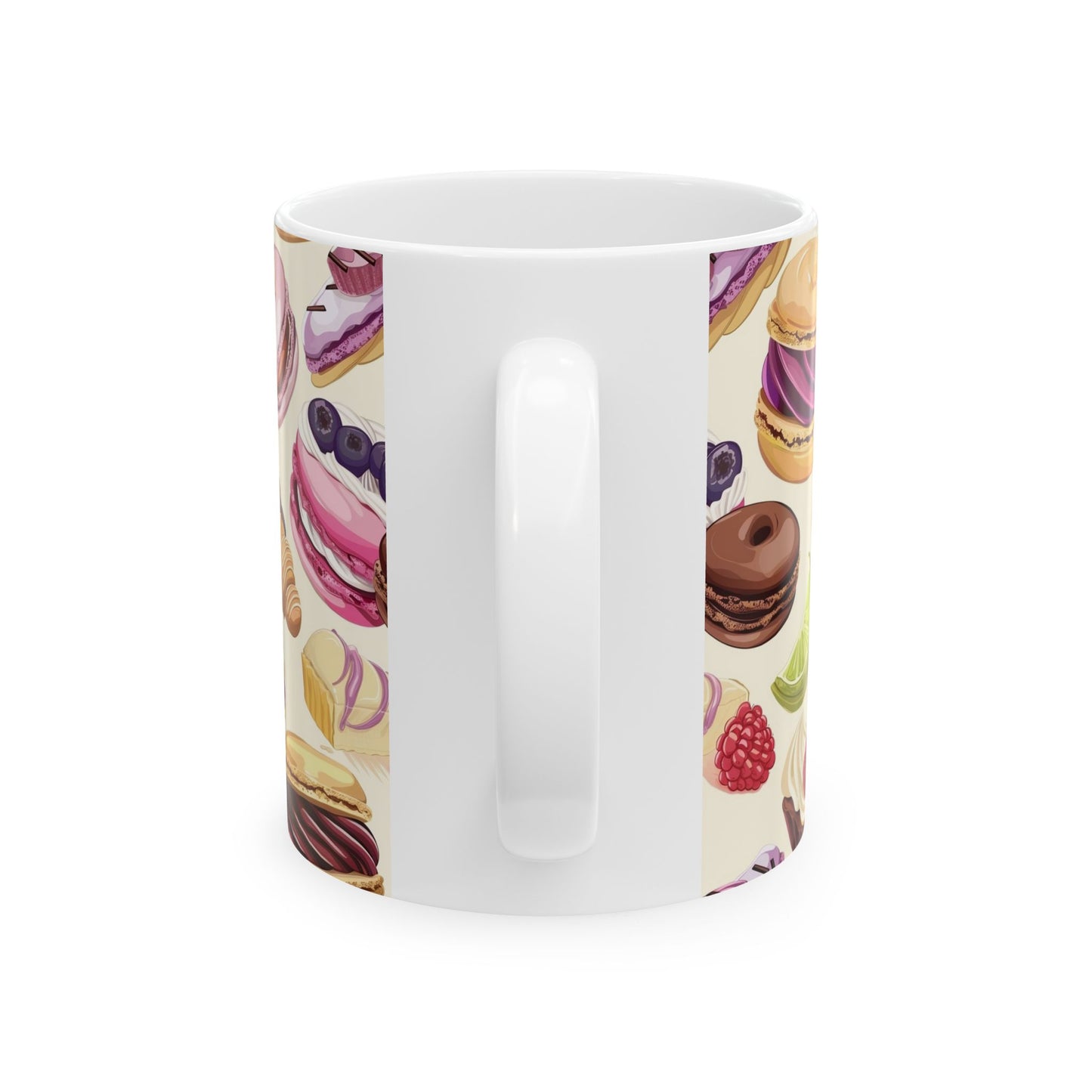 Whimsical Dessert Ceramic Mug - Sweet Treats for Coffee Lovers, Gifts for Pastry Fans, Birthday, Tea Time, Kitchen Decor