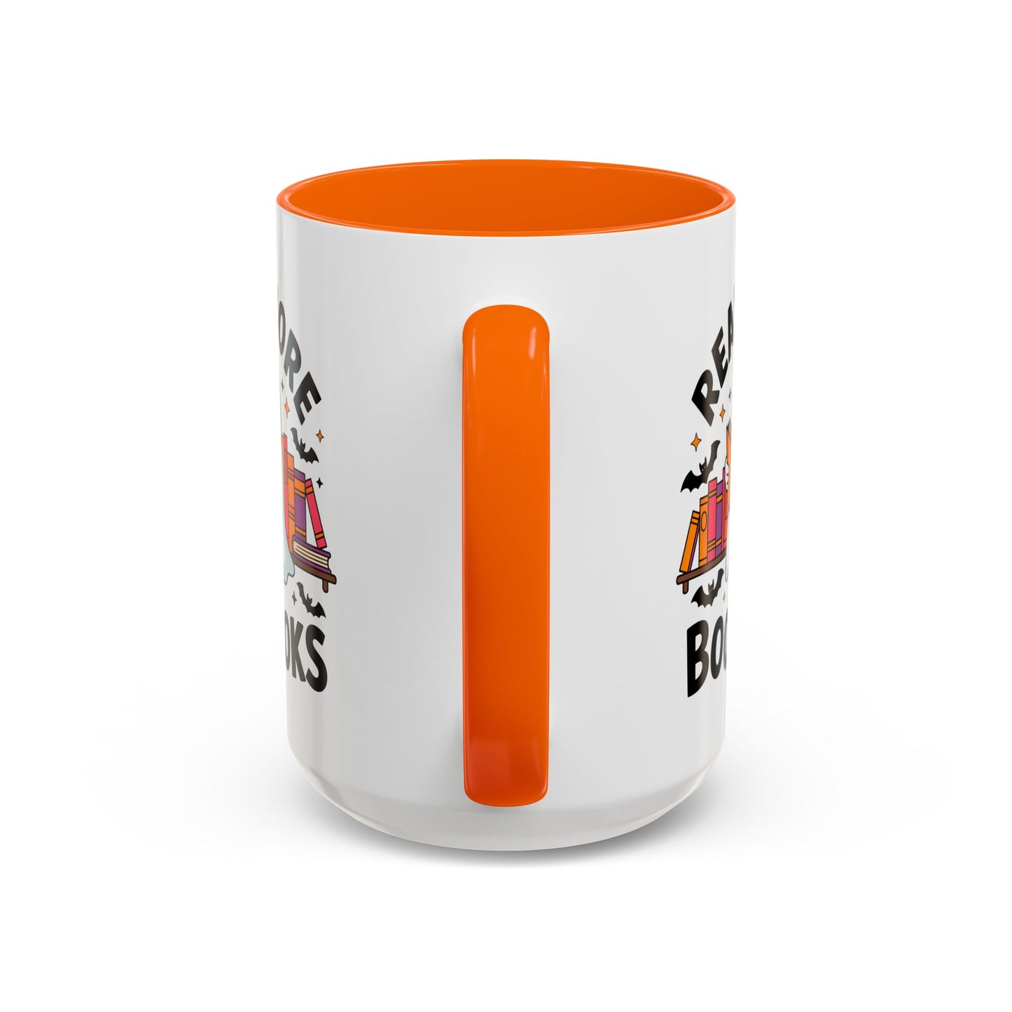 Bookshelf Ghost Coffee Mug - Perfect Halloween Gift for Book Lovers, Read More Booooks Mug, Unique Literature Coffee Cup