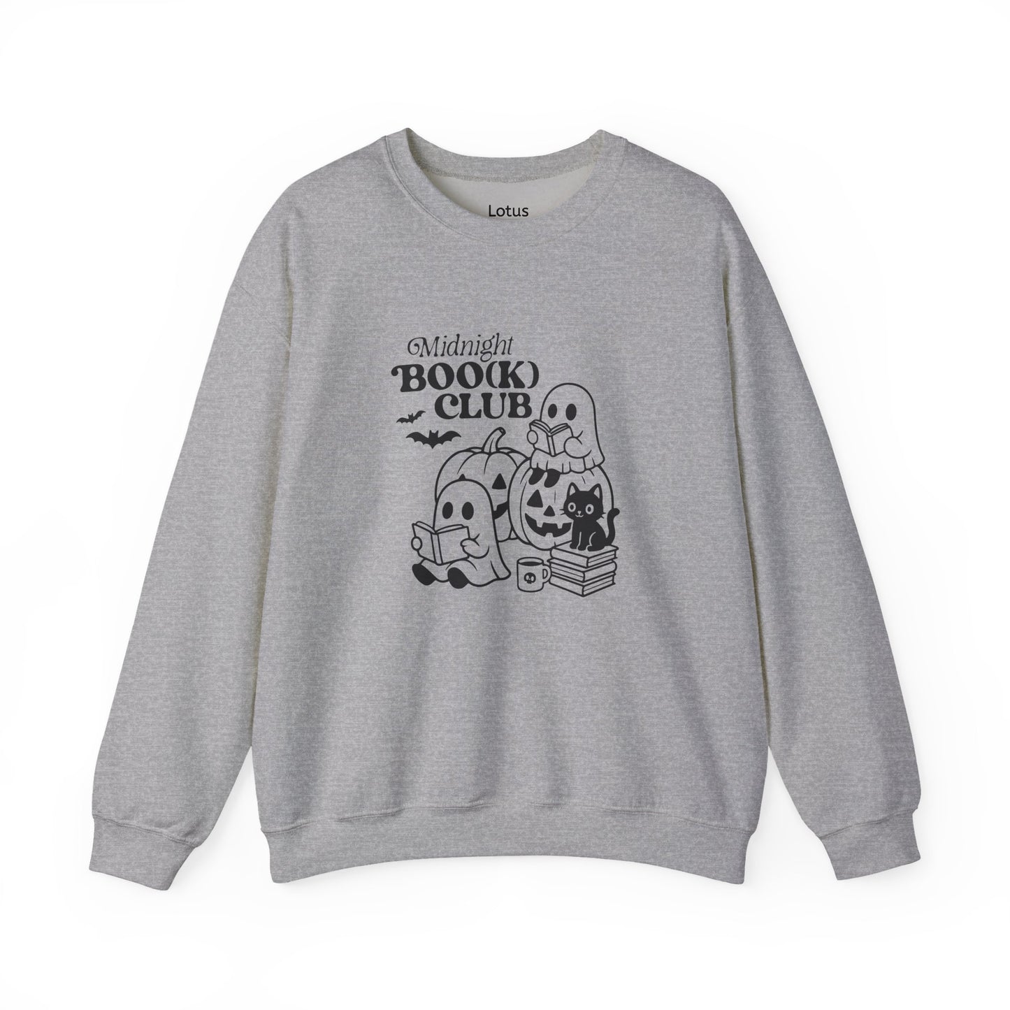 Cute Halloween Sweatshirt for Book Lovers, Ghost Club Crewneck, Cozy Fall Apparel, Perfect for Halloween Parties, Gifts for Readers