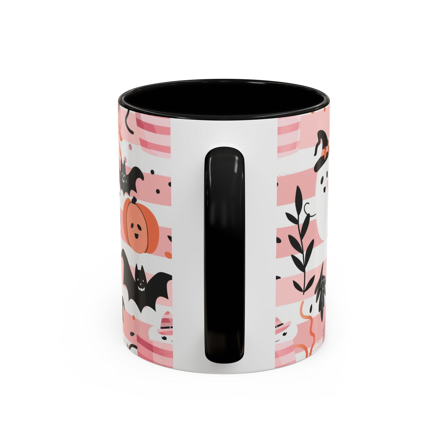 Cute Halloween Coffee Mug for Spooky Vibes, Ghosts & Bats, Ceramic Travel Mug for Fall, Halloween Decor, Gift for Coffee Lovers