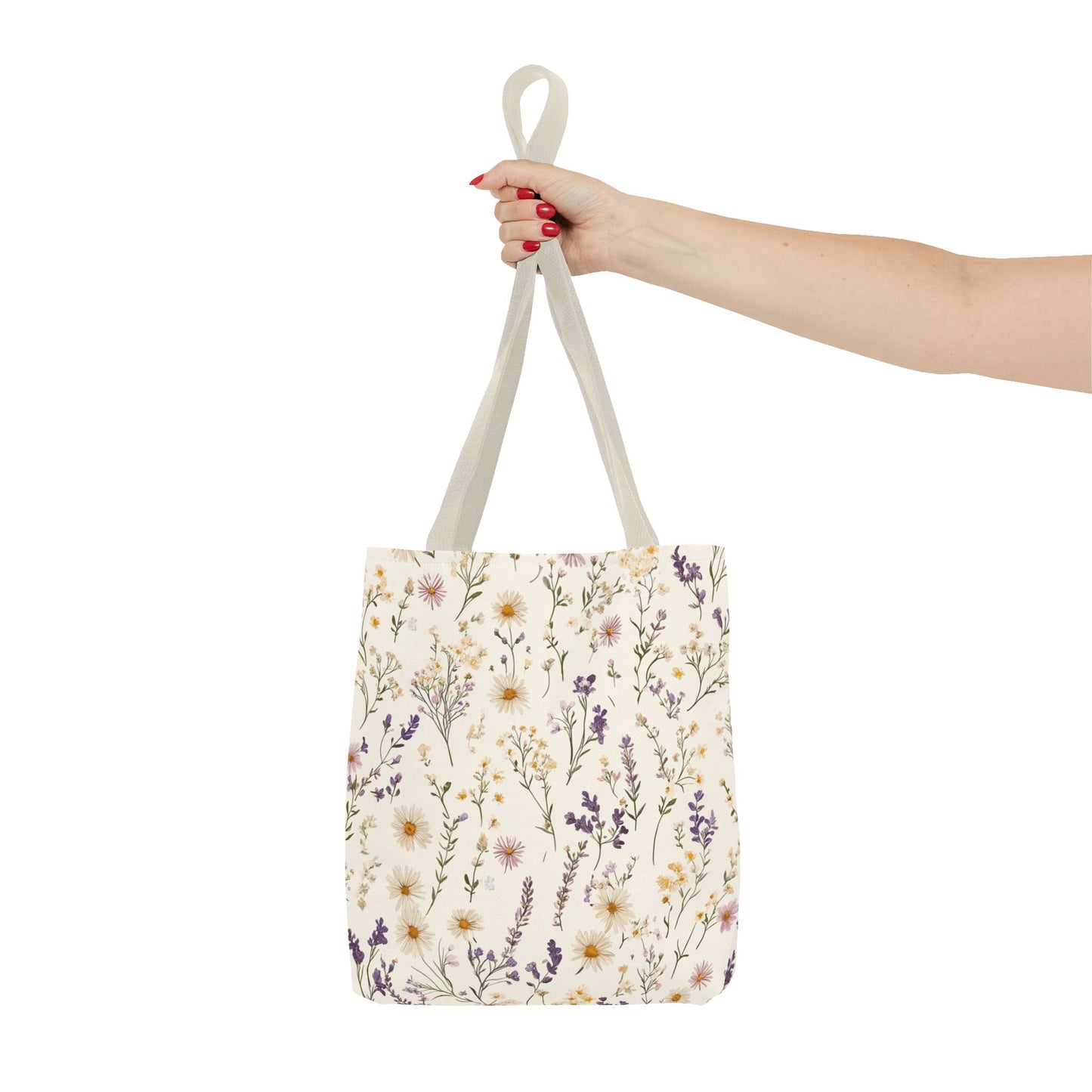 Wildflower Tote Bag - Floral Print Carryall, Nature Lover Gift, Eco-Friendly Reusable Shopping Bag, Botanical Garden Tote, Boho Chic