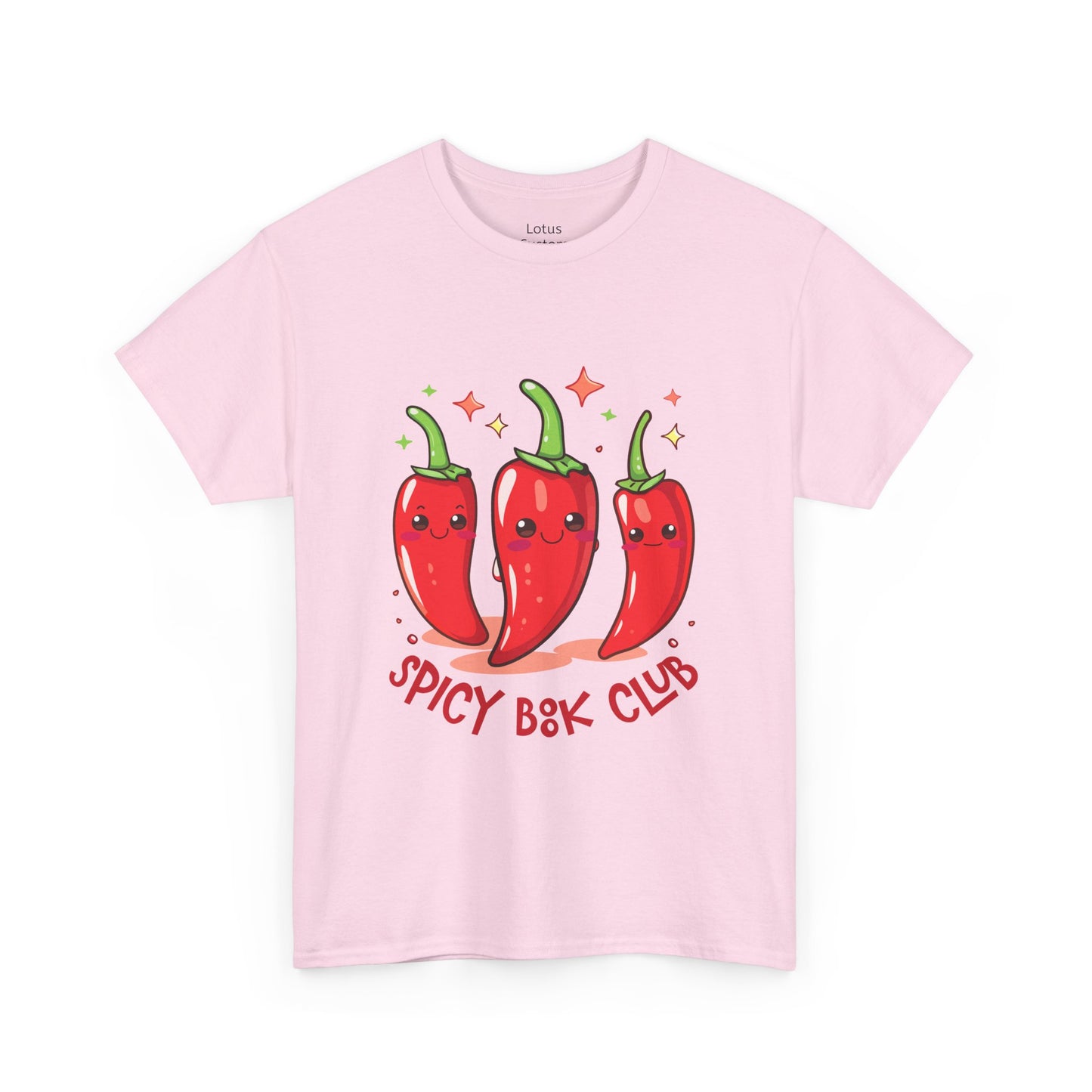 Spicy Book Club Unisex Heavy Cotton T-Shirt, Funny T-Shirt, Chili Pepper Shirt, Gift for Foodies, Casual Wear, Summer Fashion