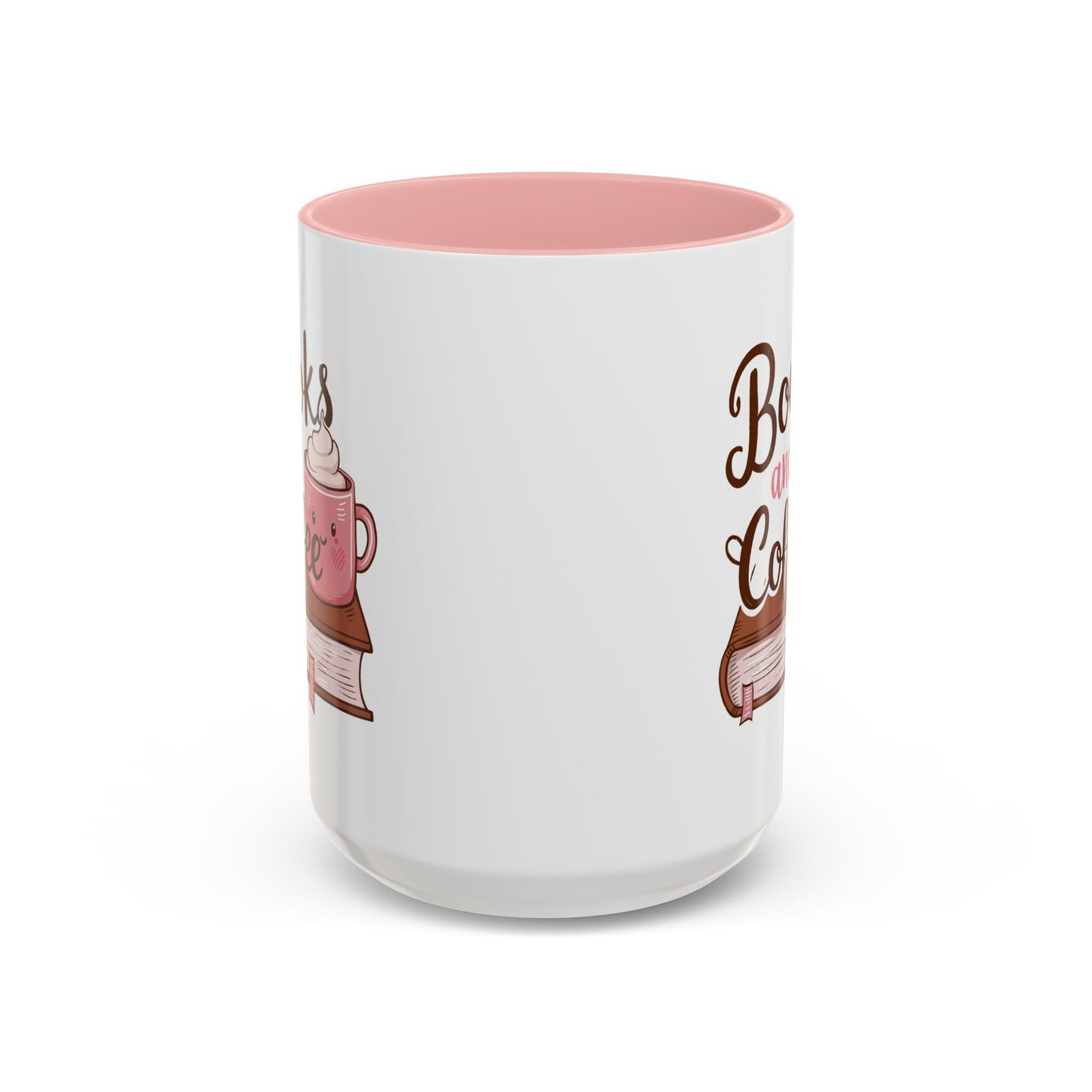 Books and Coffee Accent Mug - Cozy Gift for Book Lovers, Cute Coffee Cup, Reading Accessories, Literary Theme, Perfect for Holidays