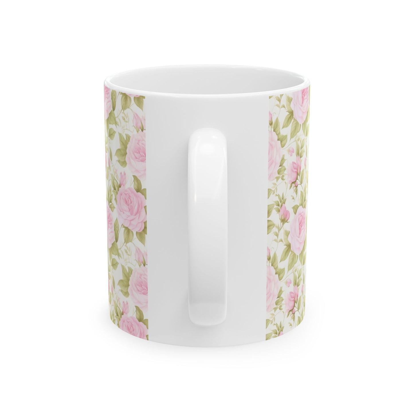 Charming Floral Ceramic Mug, Pink Rose Design, Gift for Her, Tea or Coffee Lover, Home Decor, Mother's Day, Birthday