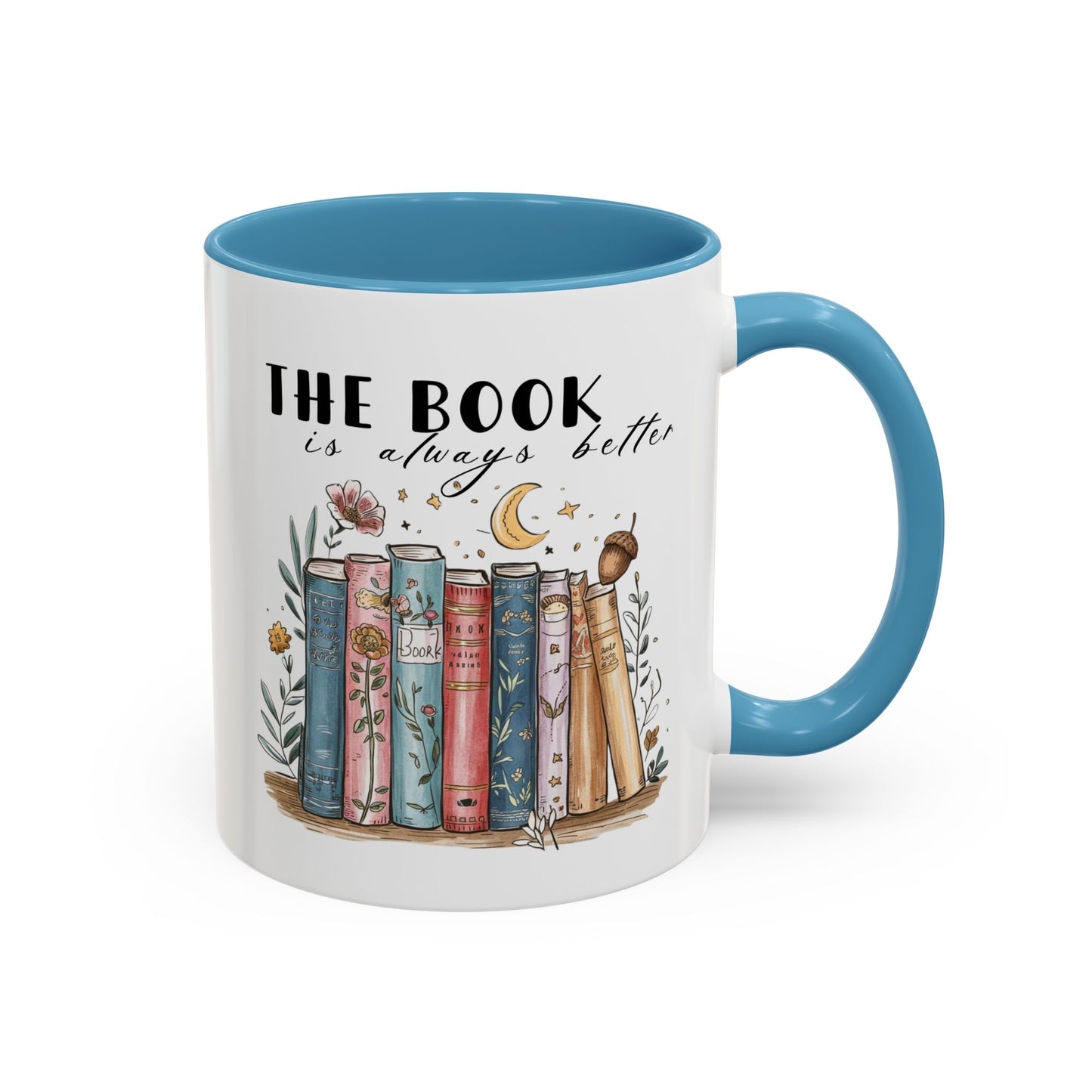 Book Lover's Accent Coffee Mug, Literary Gift, Reading Lover Mug, Cozy Coffee Cup, Bookish Coffee Mug, Ideal for Book Clubs