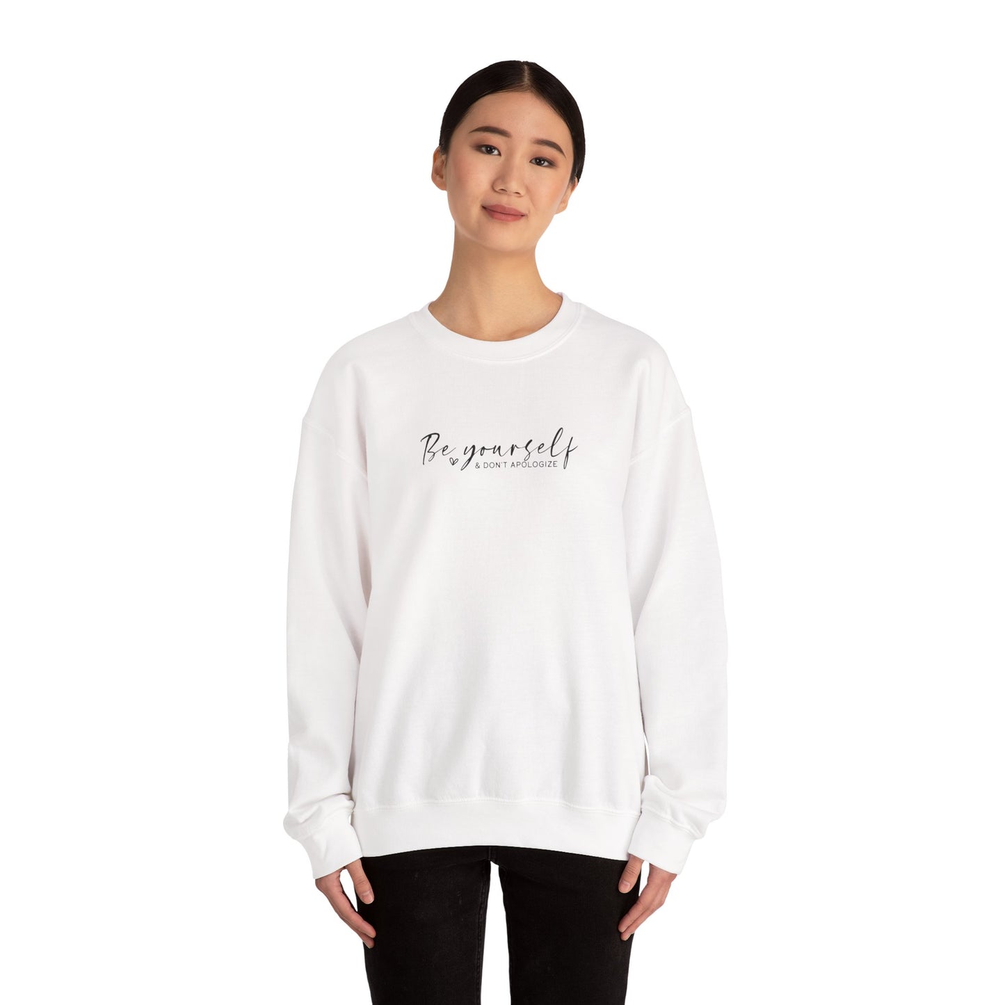 Be Yourself - Inspirational Crewneck Sweatshirt, Comfortable Unisex Apparel for Everyday Wear, Gift, Self-Care