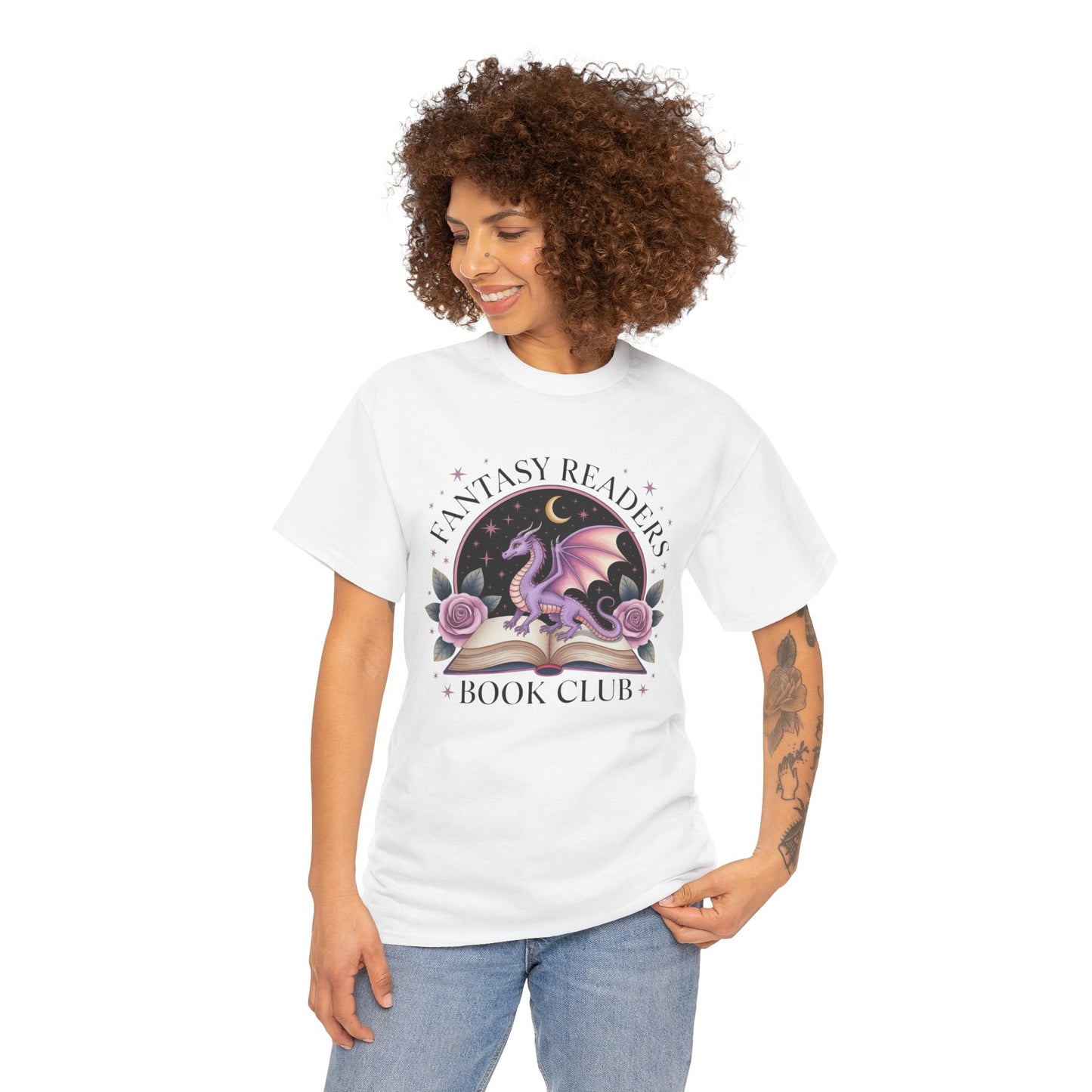 Fantasy Reader's Book Club T-Shirt, Cozy Reader Apparel, Gift for Book Lovers, Dragon Graphic Tee, Unisex Fan Shirt, Ideal for Reading Events