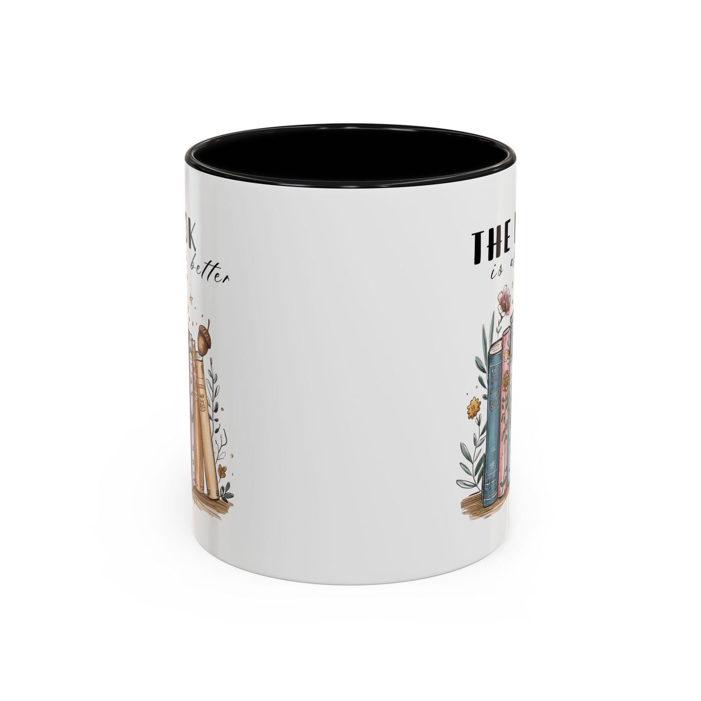 Book Lover's Accent Coffee Mug, Literary Gift, Reading Lover Mug, Cozy Coffee Cup, Bookish Coffee Mug, Ideal for Book Clubs