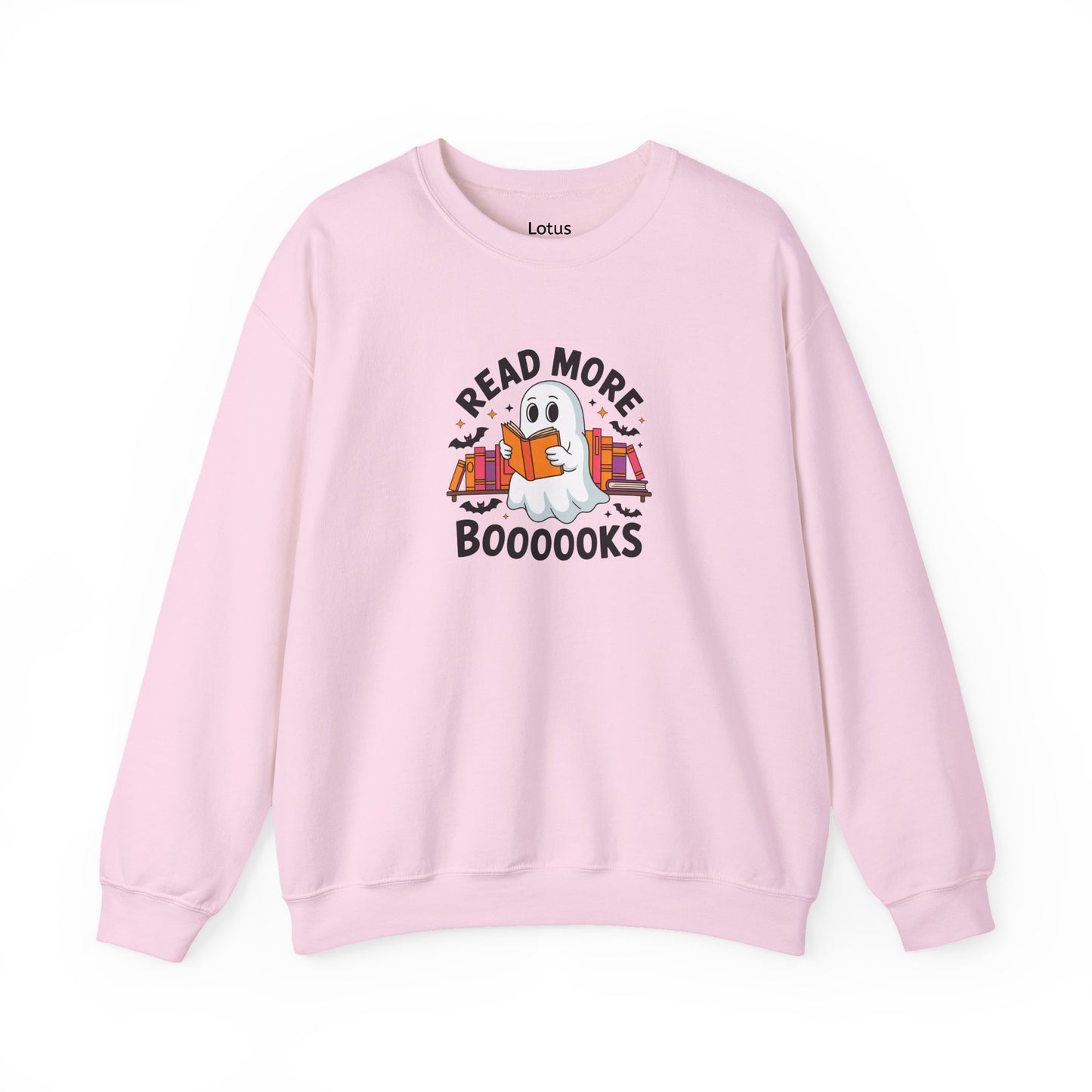 Cute Ghost Crewneck Sweatshirt, Read More Books, Cozy Halloween Gift, Book Lover Apparel, Spooky Season Clothing, Fun Fall Sweater