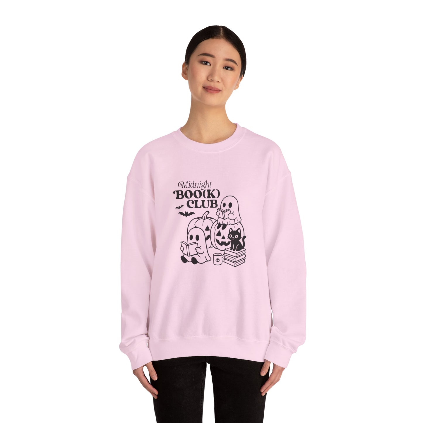 Cute Halloween Sweatshirt for Book Lovers, Ghost Club Crewneck, Cozy Fall Apparel, Perfect for Halloween Parties, Gifts for Readers