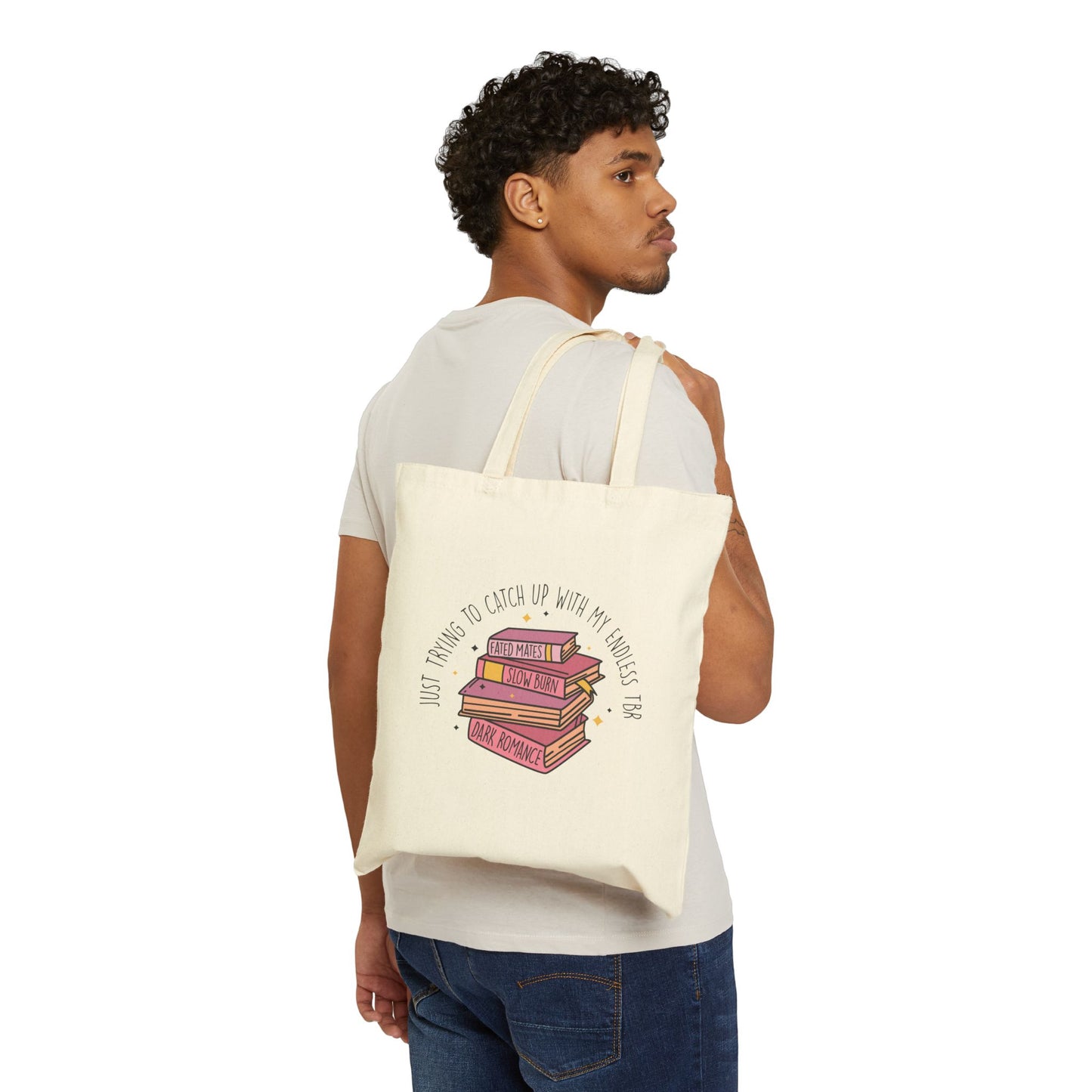 Book Lover's Cotton Canvas Tote Bag, Perfect for Library Trips, Reading, Book Clubs, Gift for Readers, Eco-friendly Shopping Bag
