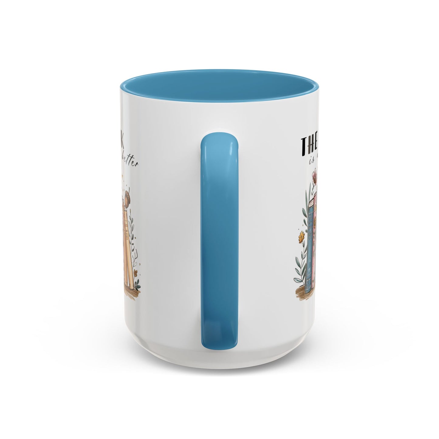 Book Lover's Accent Coffee Mug, Literary Gift, Reading Lover Mug, Cozy Coffee Cup, Bookish Coffee Mug, Ideal for Book Clubs
